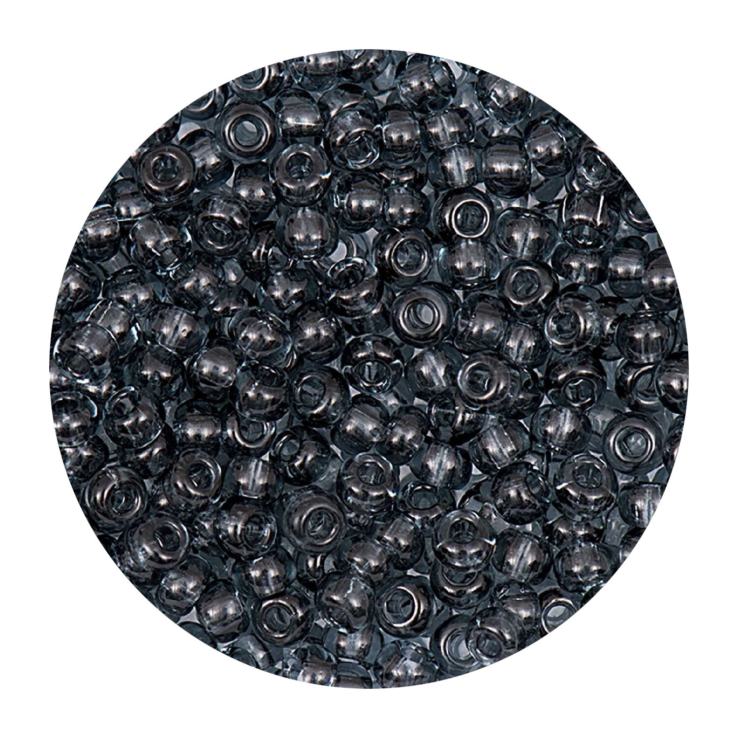 Rocailles-Perlen Itoshii, 2,6 mm, 17 g, Grau Transparent