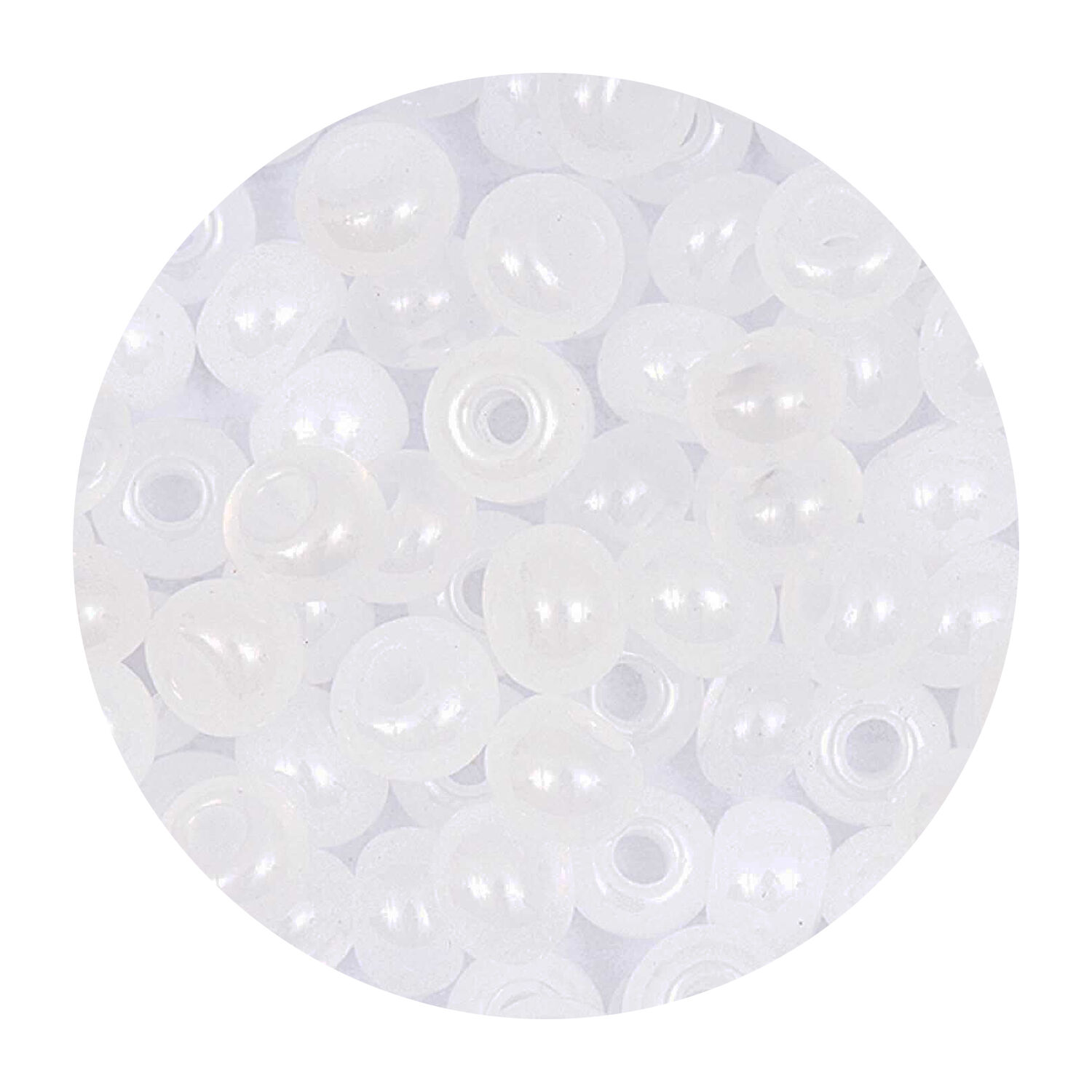 Rocailles-Perlen Itoshii, 4,5 mm, 17 g, Wei Opak