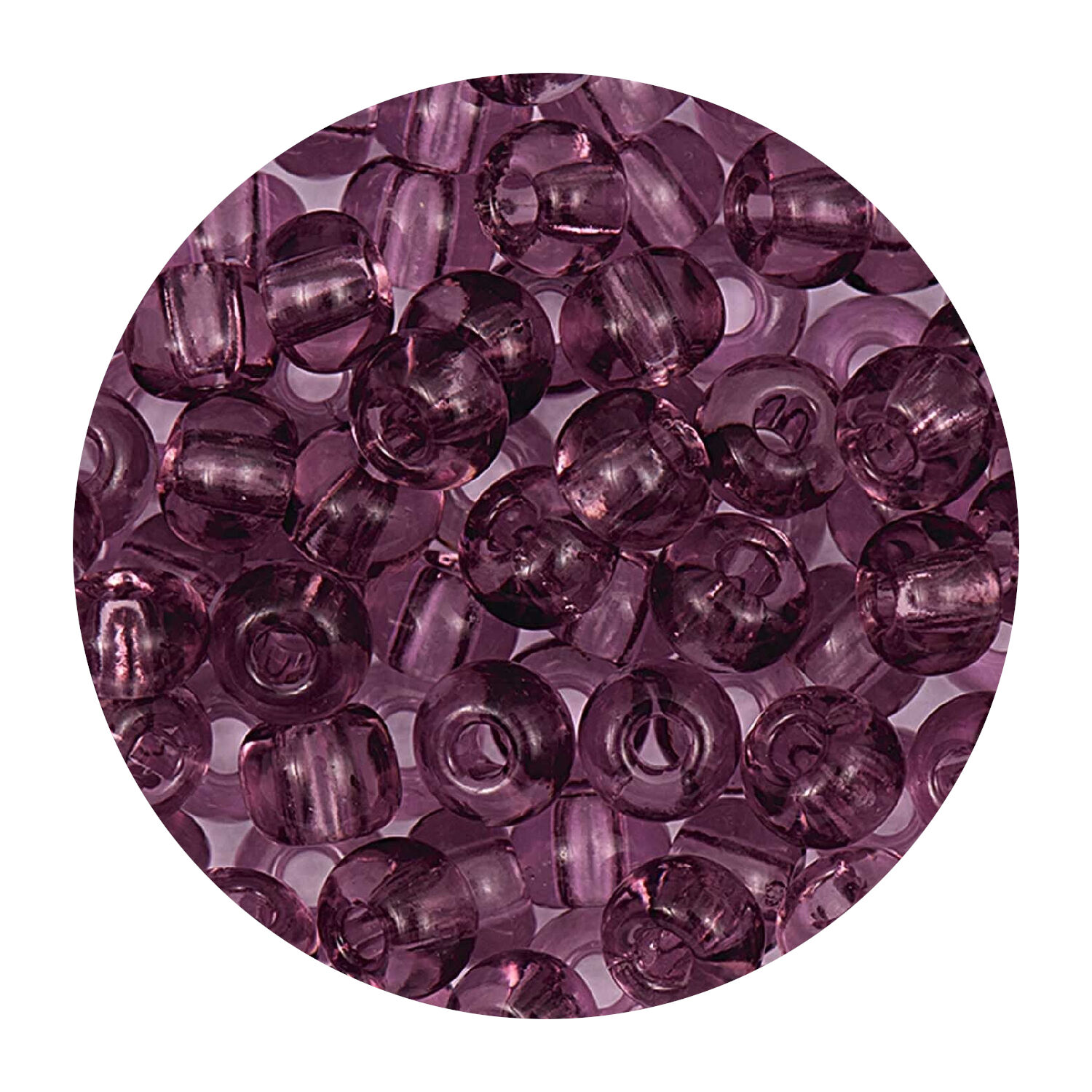 Rocailles-Perlen Itoshii, 4,5 mm, 17 g, Helllila Transparent