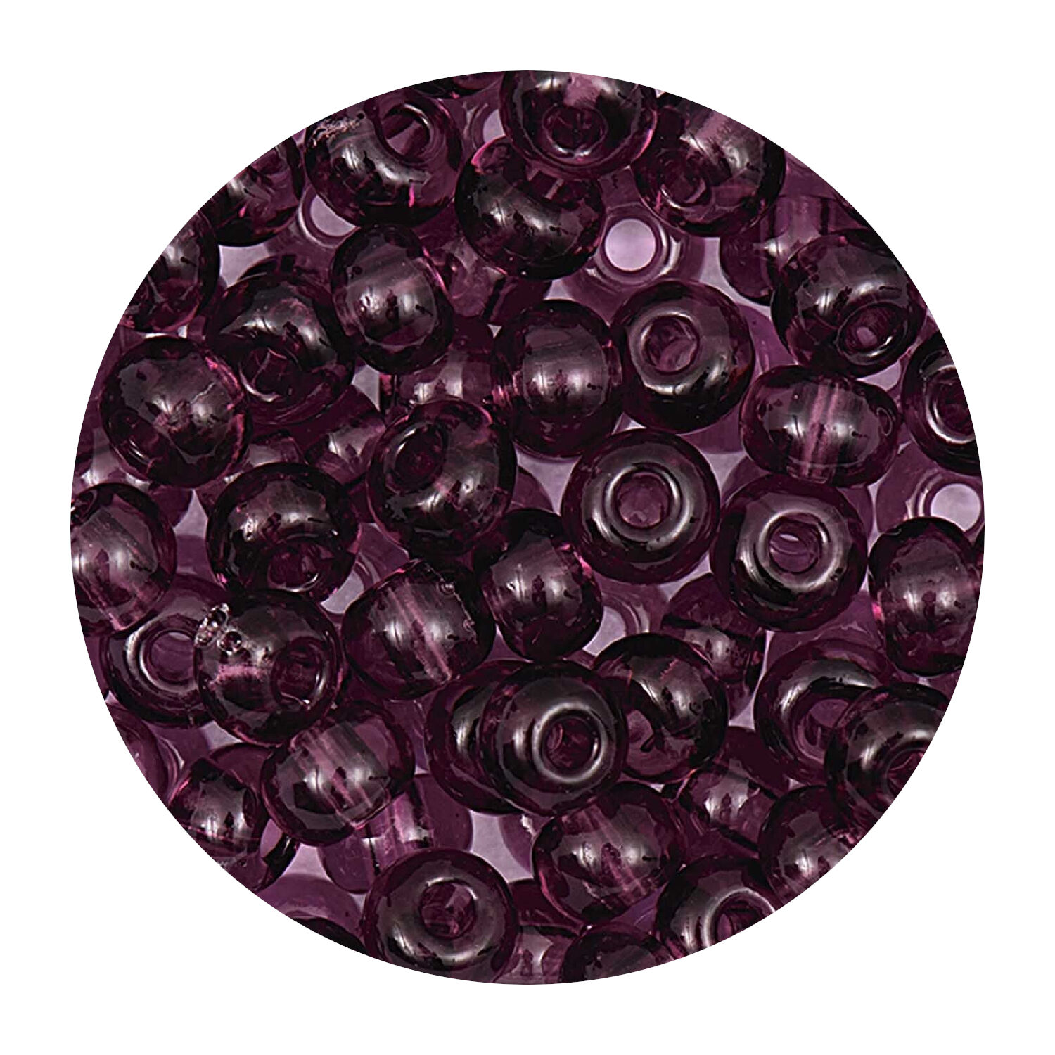 Rocailles-Perlen Itoshii, 4,5 mm, 17 g, Lila Transparent