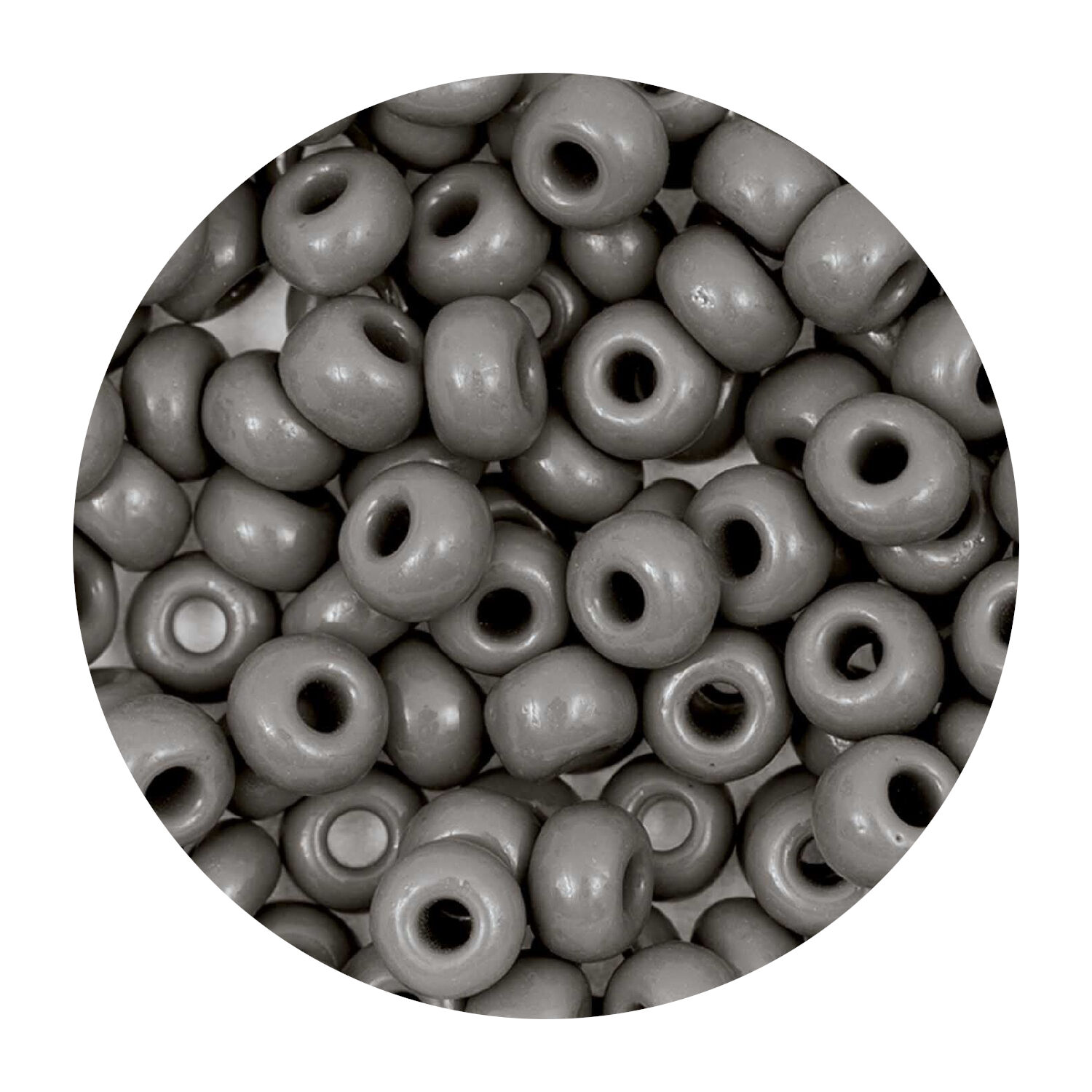 Rocailles-Perlen Itoshii, 4,5 mm, 17 g, Grau Opak