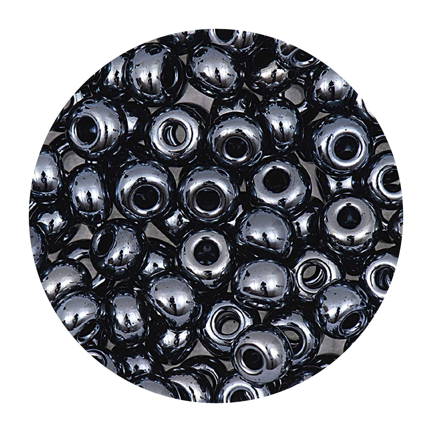 Rocailles-Perlen Itoshii, 4,5 mm, 17 g, Grau Irisierend