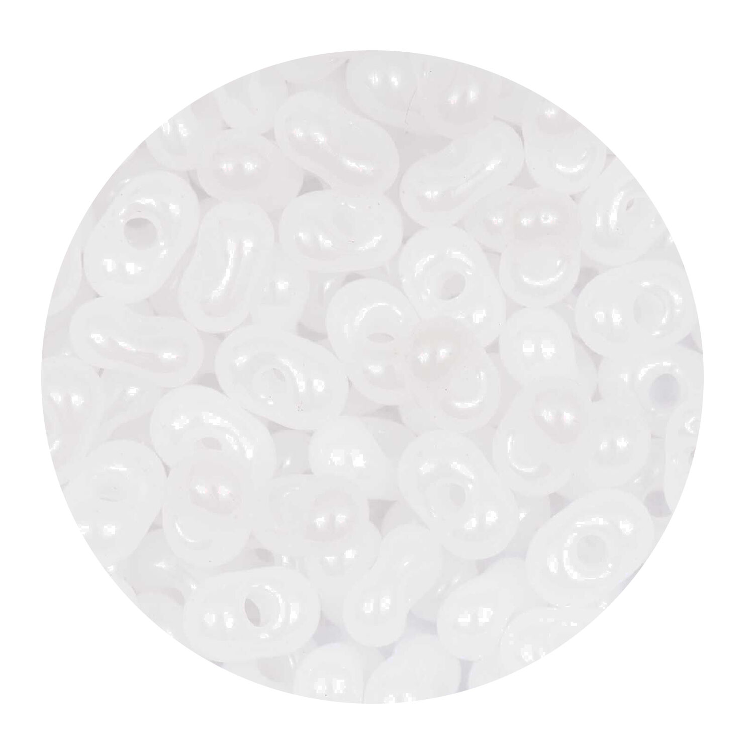 Rocailles-Perlen Itoshii Farfalle, 3,2 x 6,5 mm, 17 g, Transparent Opak