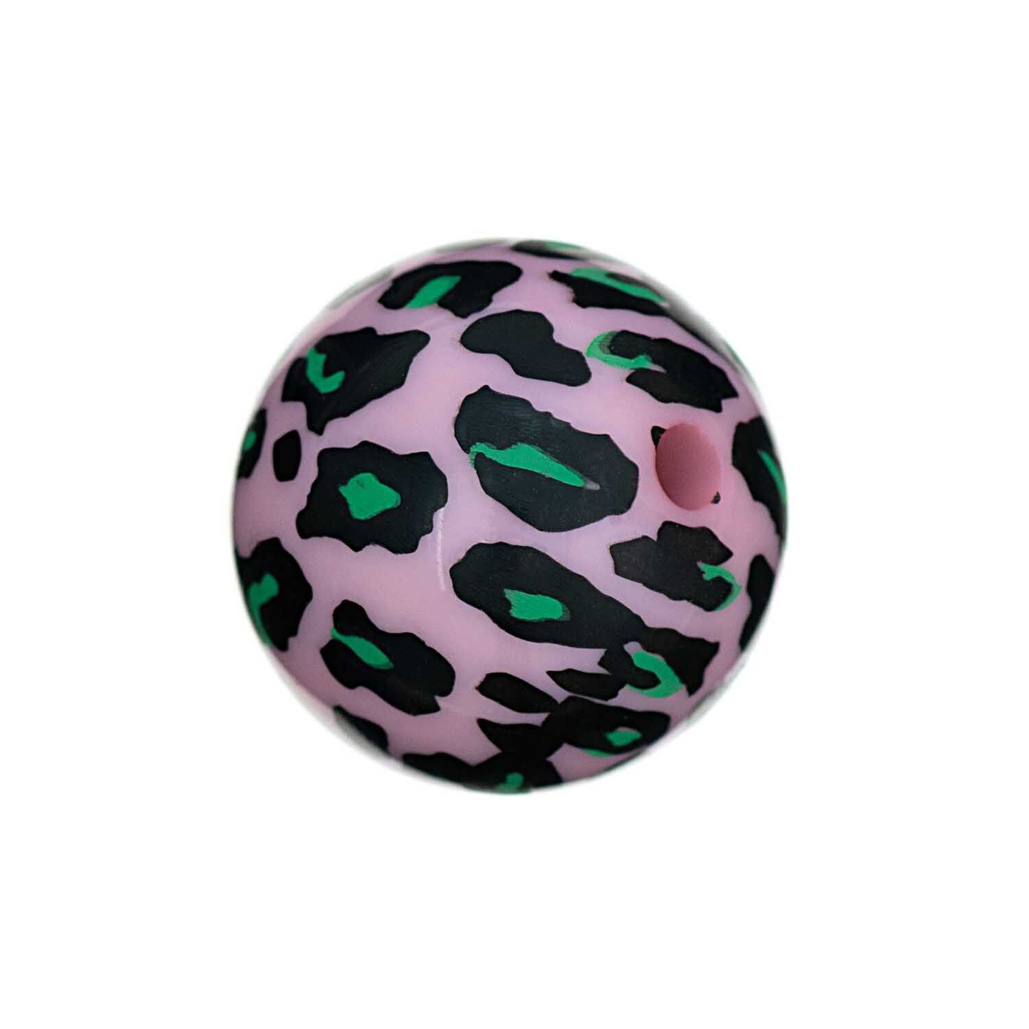 Kunststoff-Perlen Acid Leo, rund, 16 mm, 6 Stk, Rosa Bild 3