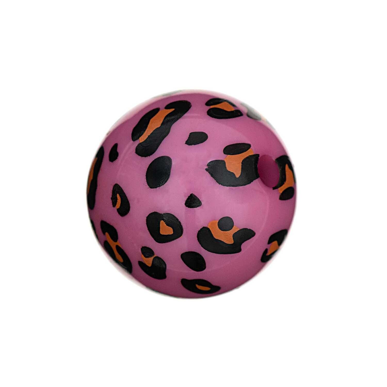 Kunststoff-Perlen Acid Leo, rund, 16 mm, 6 Stk, Pink Bild 3