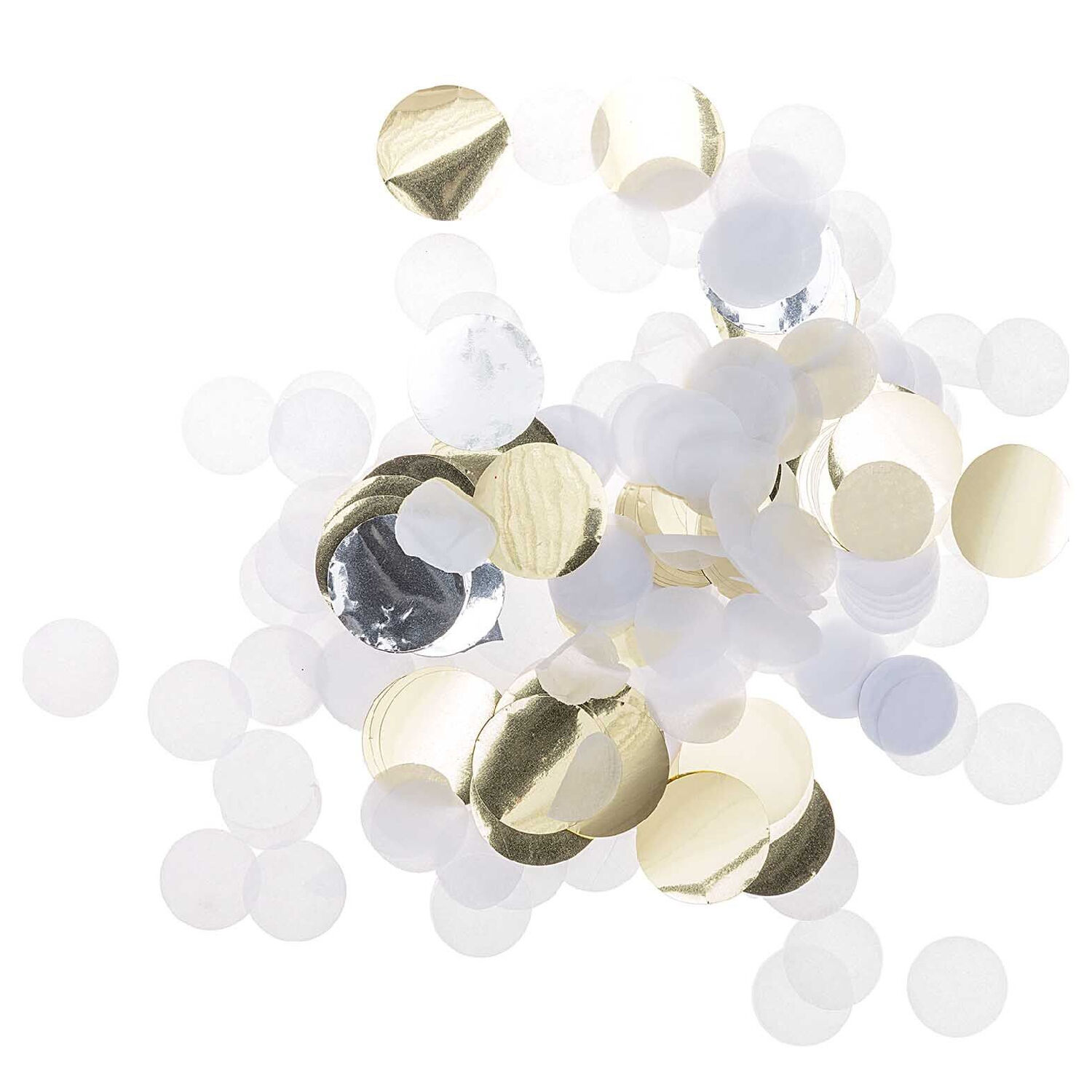 Konfetti rund mit Hot Foil, Wei Mix, 20 g