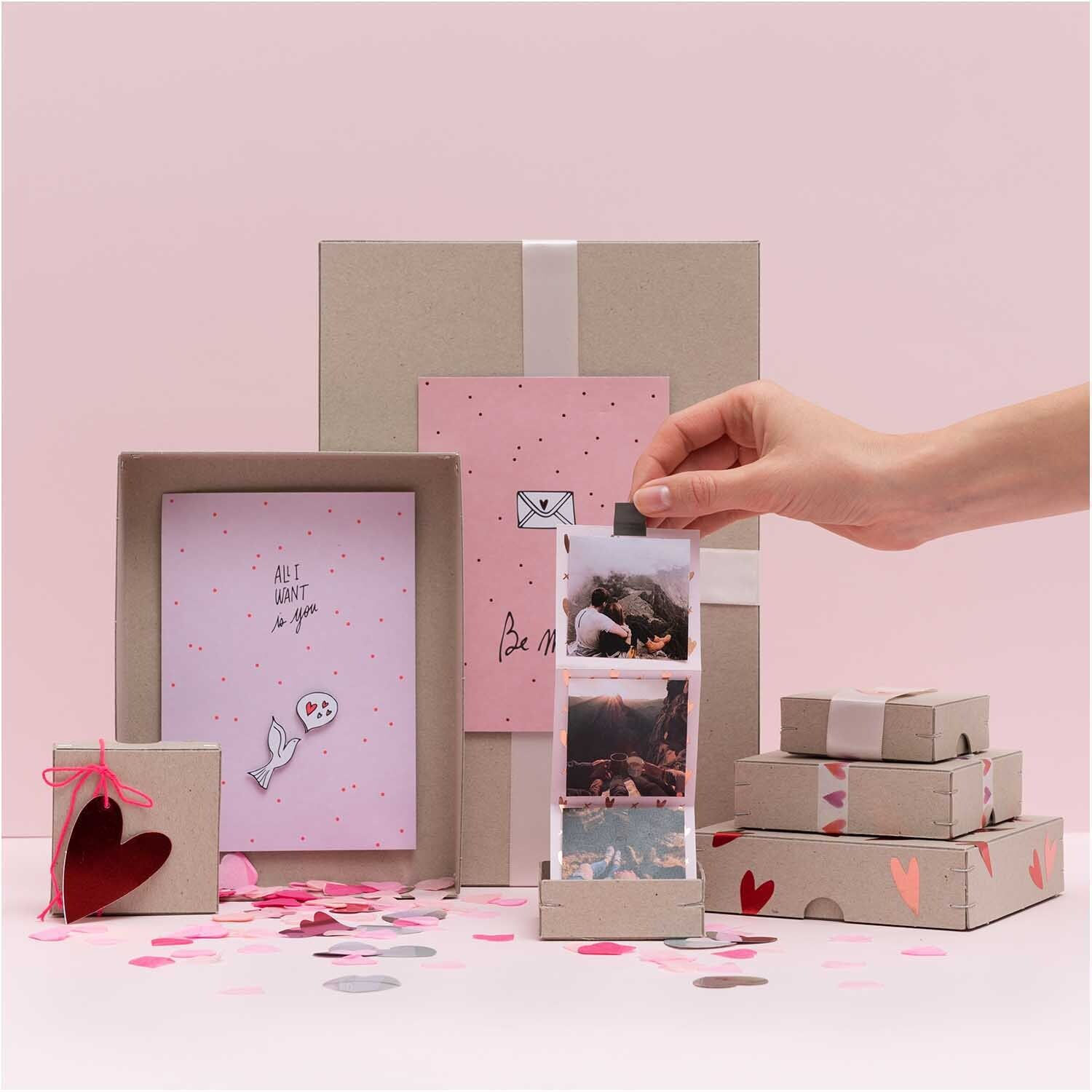 Konfetti Herz mit Hot Foil, Rosa Mix, 20 g Bild 3