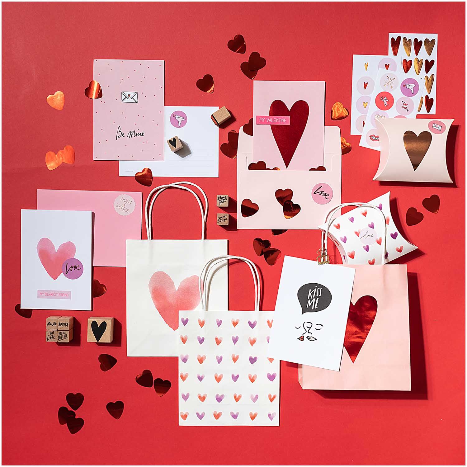 NEU Sticker Liebe / Herzen, rosa / rot, 4 Blatt Bild 4