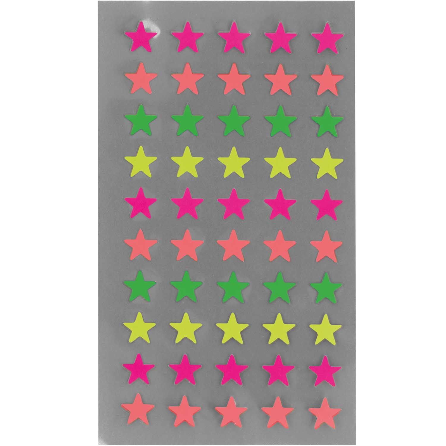 NEU Office Sticker Sterne, neon, Gre S, 4 Blatt