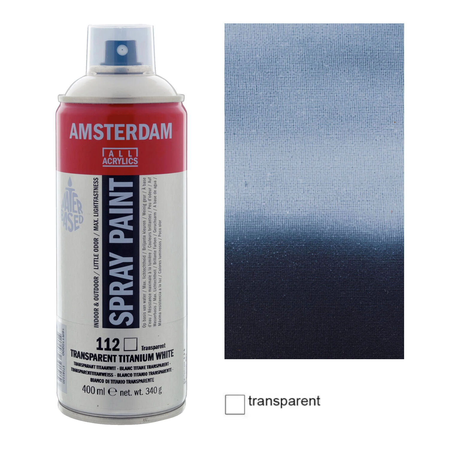 Amsterdam Sprhfarbe 400 ml, Transparent Titanwei