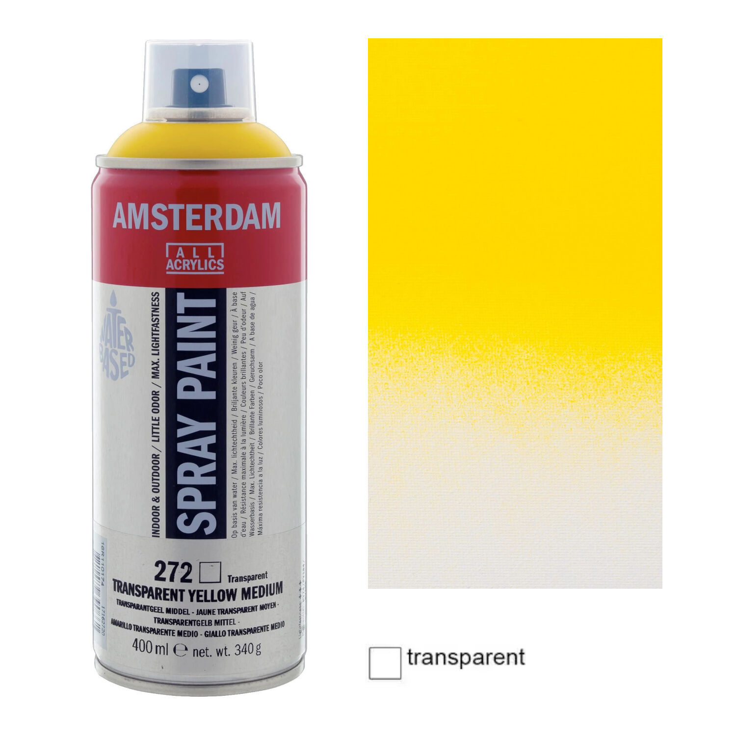 Amsterdam Sprhfarbe 400 ml, Transparentgelb mittel