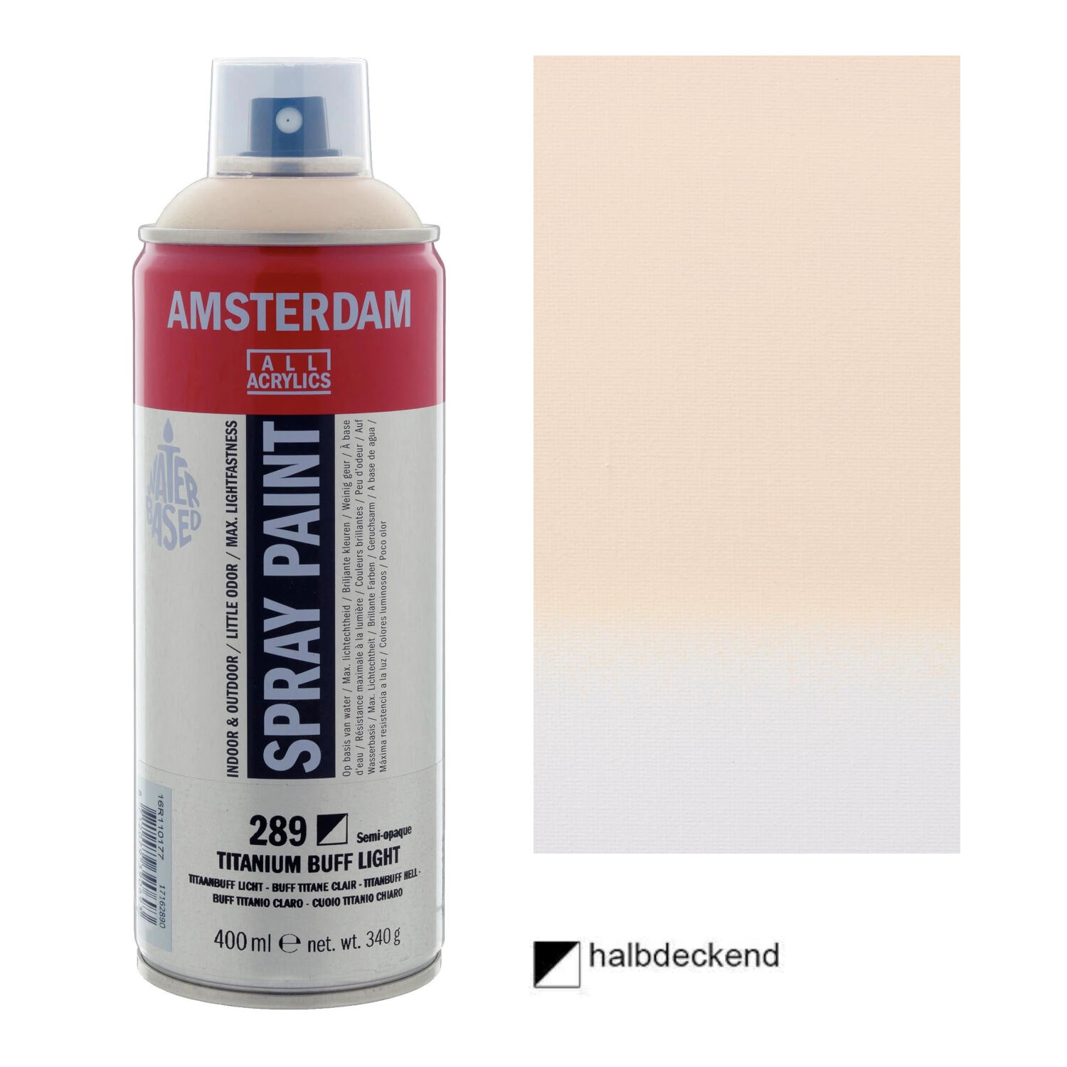 Amsterdam Sprhfarbe 400 ml, Titanbuff hell