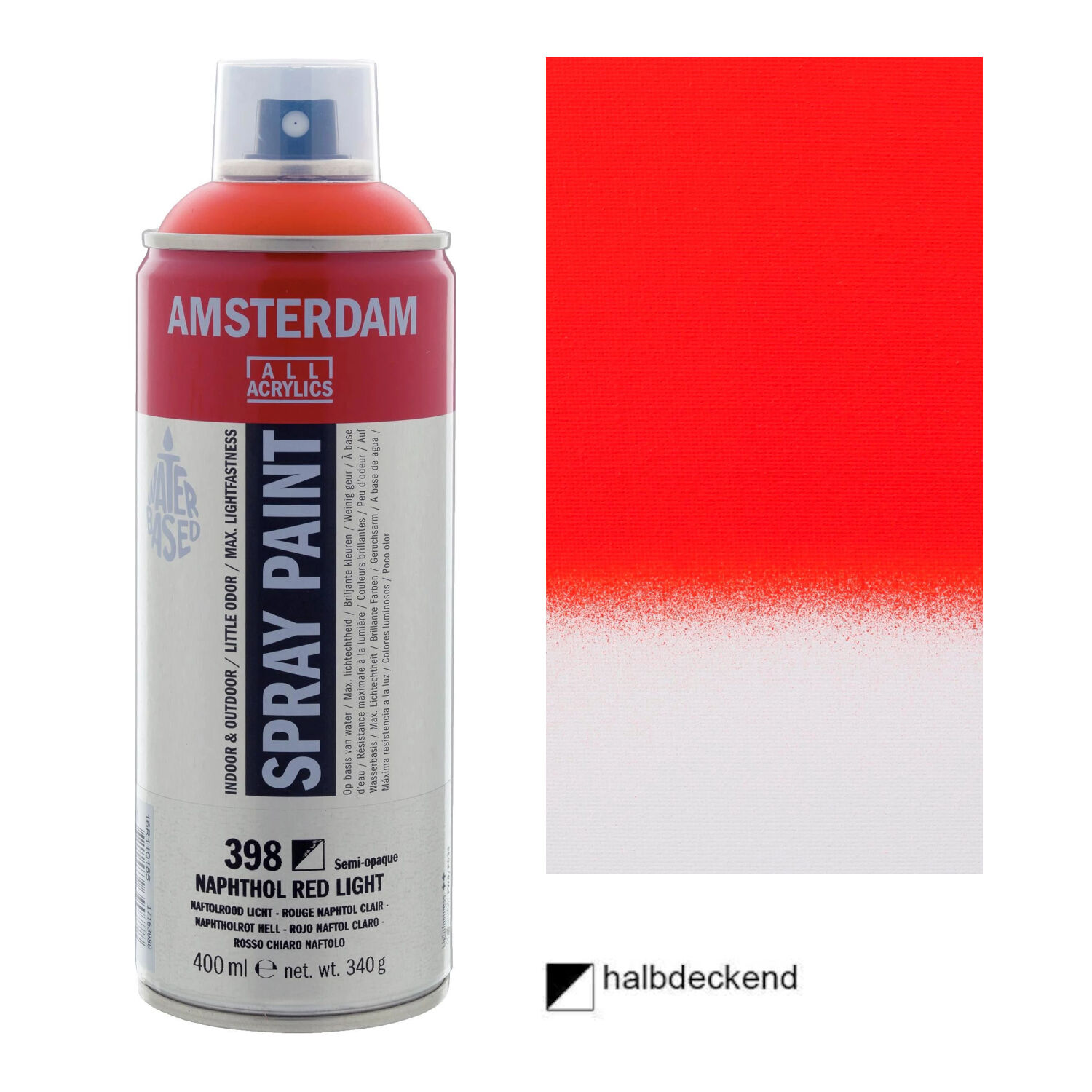 Amsterdam Sprhfarbe 400 ml, Naphtholrot hell