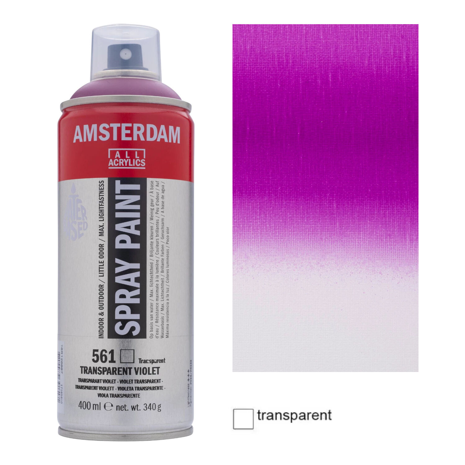 Amsterdam Sprhfarbe 400 ml, Transparentviolett