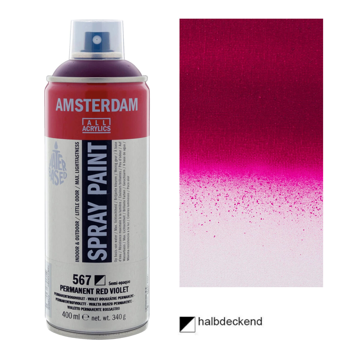 Amsterdam Sprhfarbe 400 ml, Permanentrotviolett