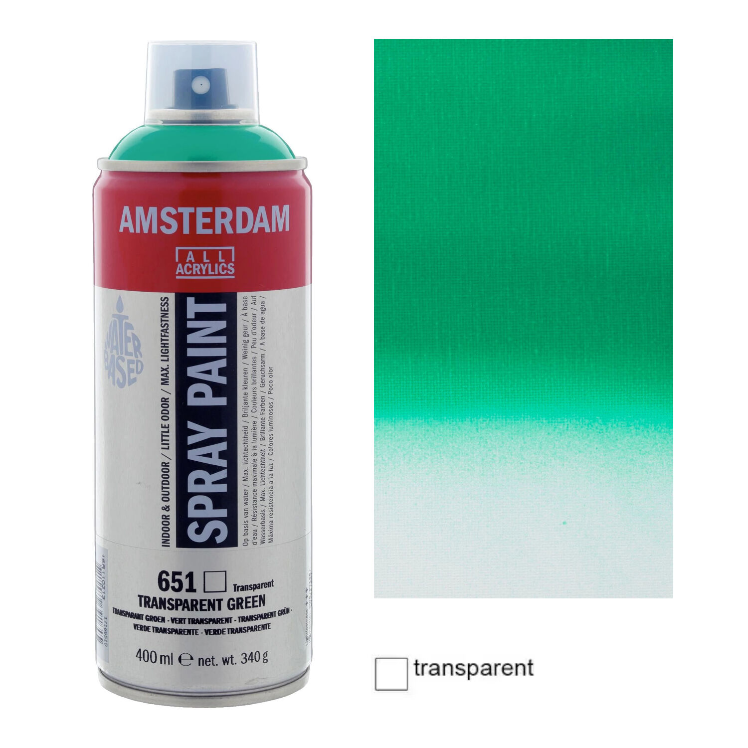 Amsterdam Sprhfarbe 400 ml, Transparentgrn