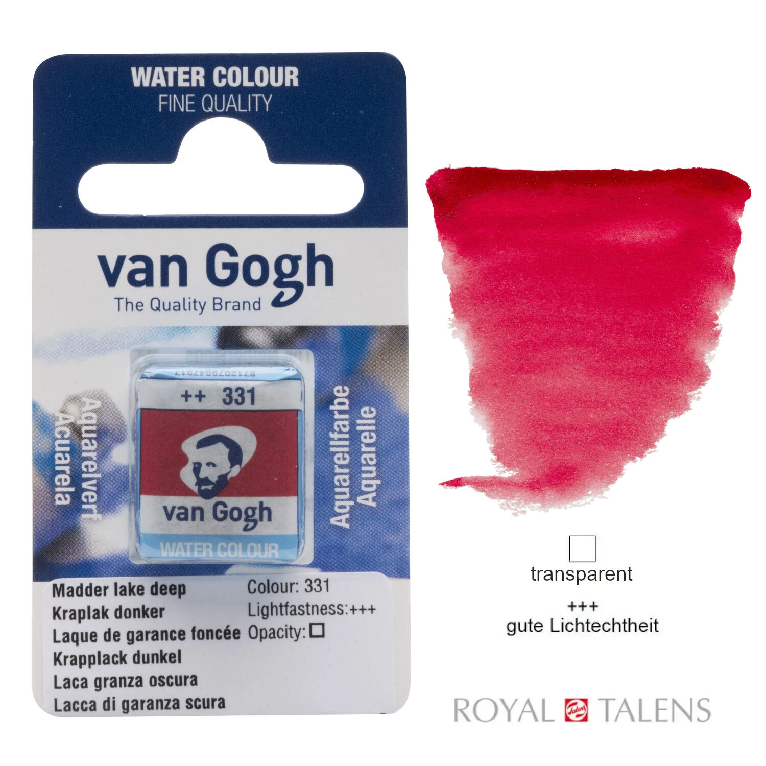 Van Gogh Aquarellfarbe, Krapplack Dunkel, 1/2 Napf