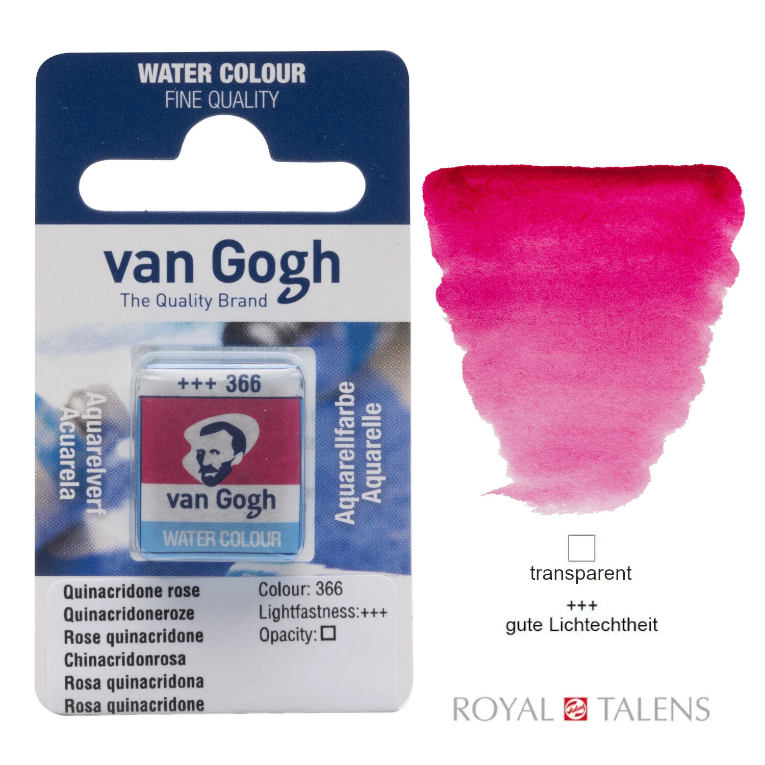 Van Gogh Aquarellfarbe, Chinacridonrosa 1/2 Napf