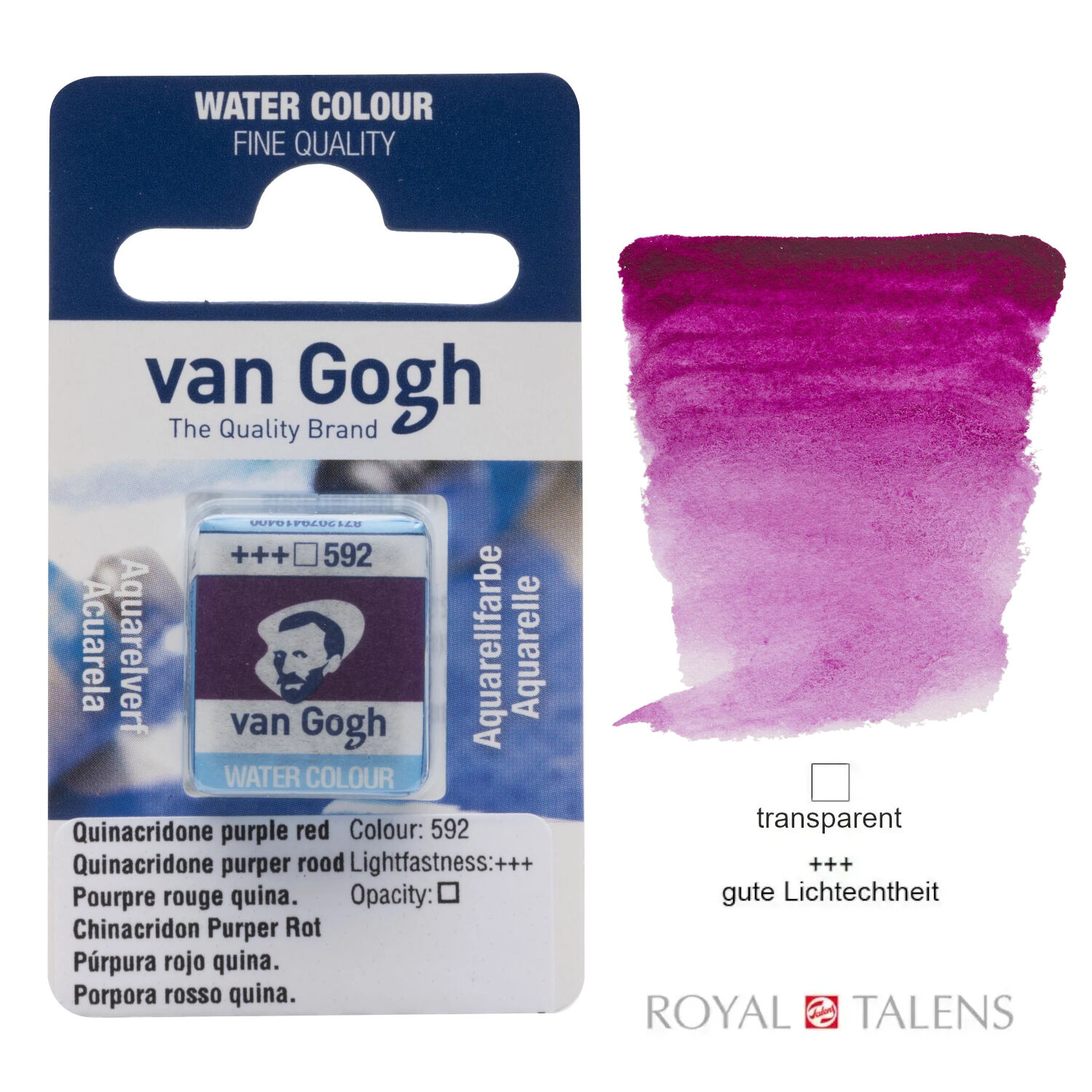 Van Gogh Aquarellfarbe, Chinacridon Purper Rot, 1/2 Napf