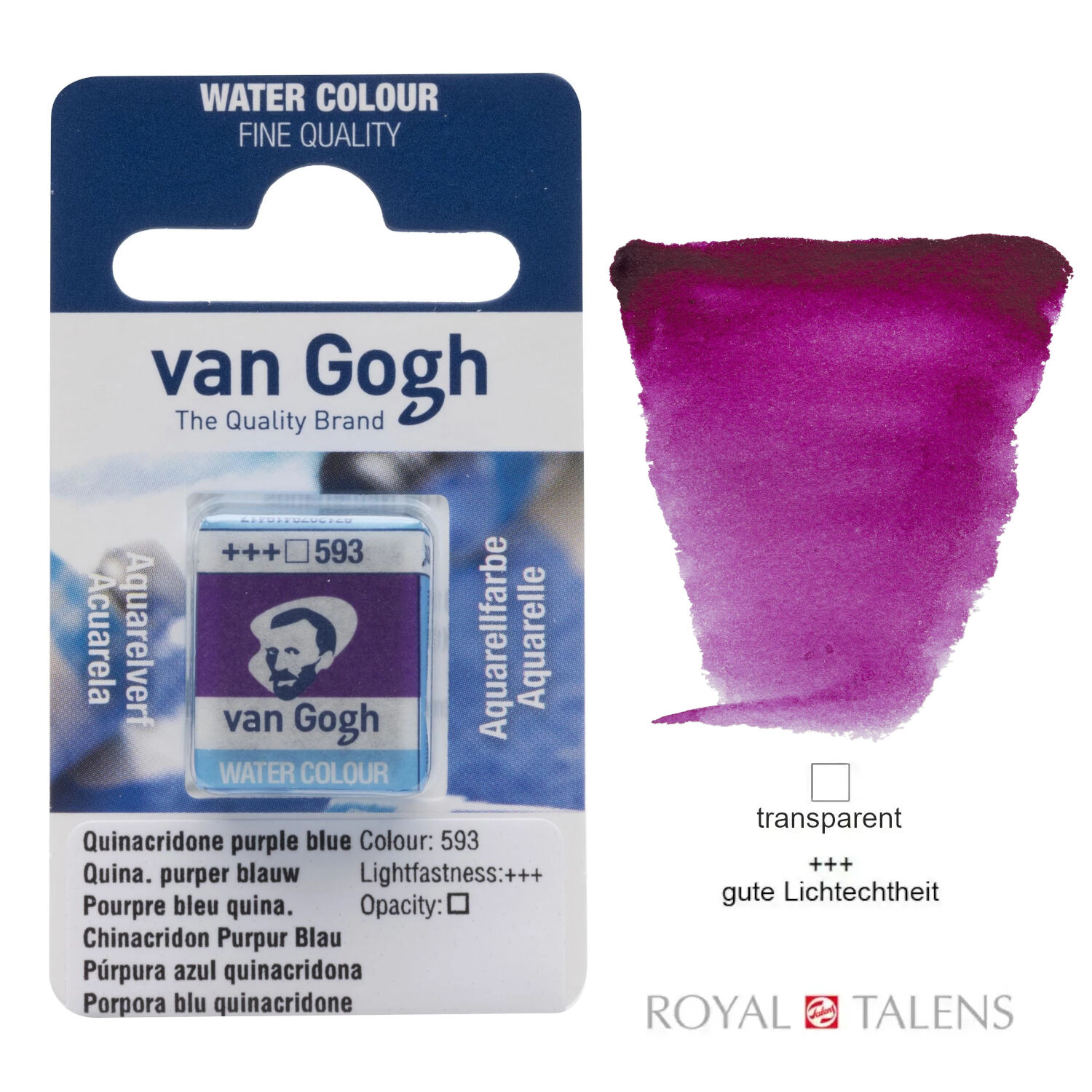 Van Gogh Aquarellfarbe, Chinacridon Purpur Blau, 1/2 Napf