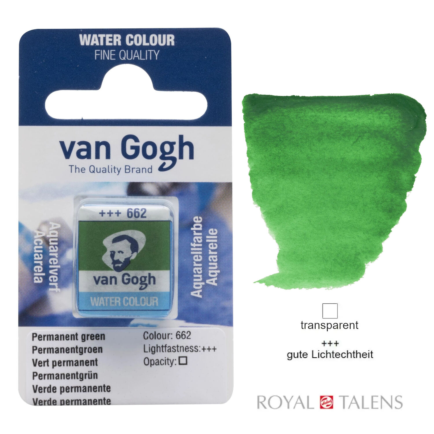 Van Gogh Aquarellfarbe, Permanentgrn, 1/2 Napf