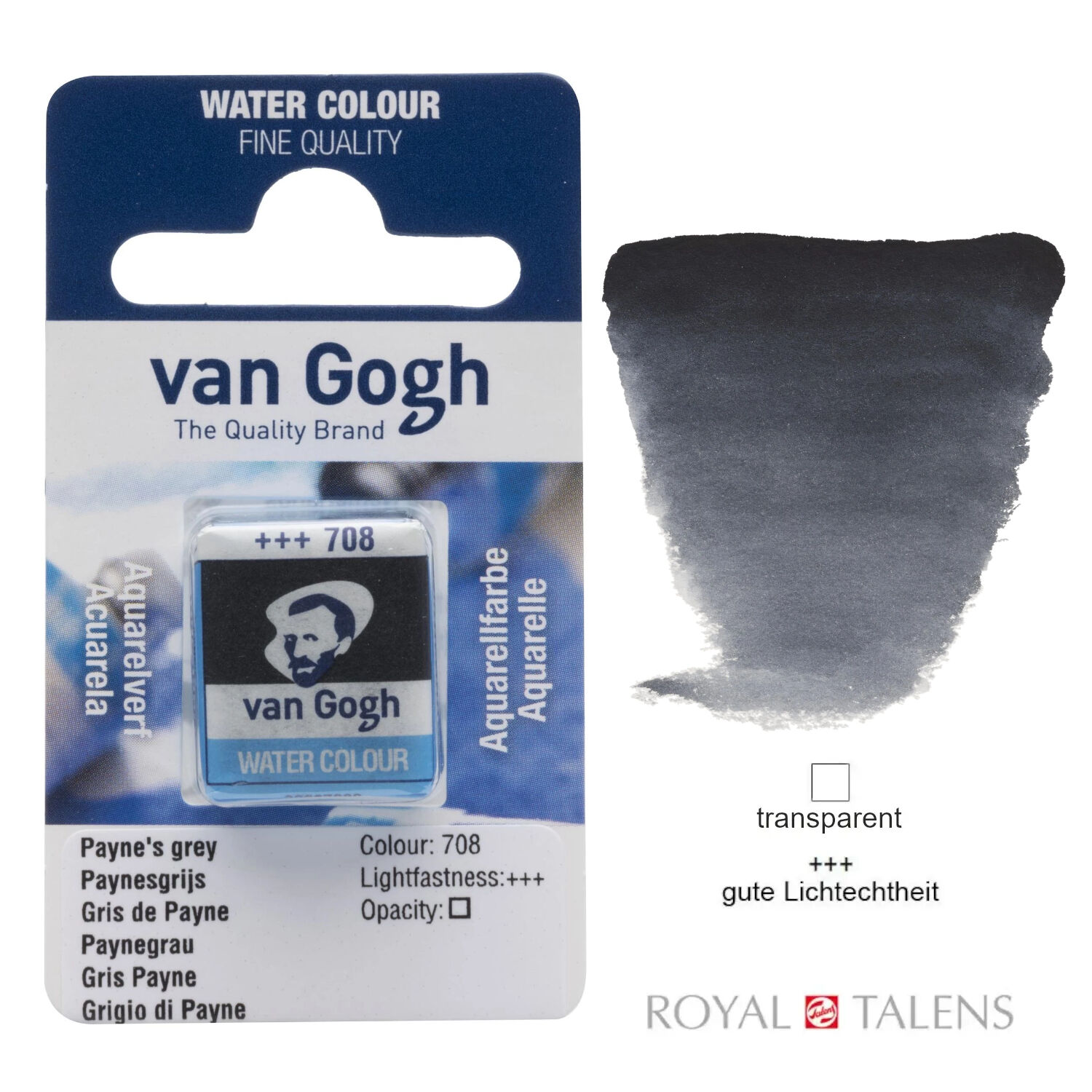 Van Gogh Aquarellfarbe, Paynesgrau, 1/2 Napf