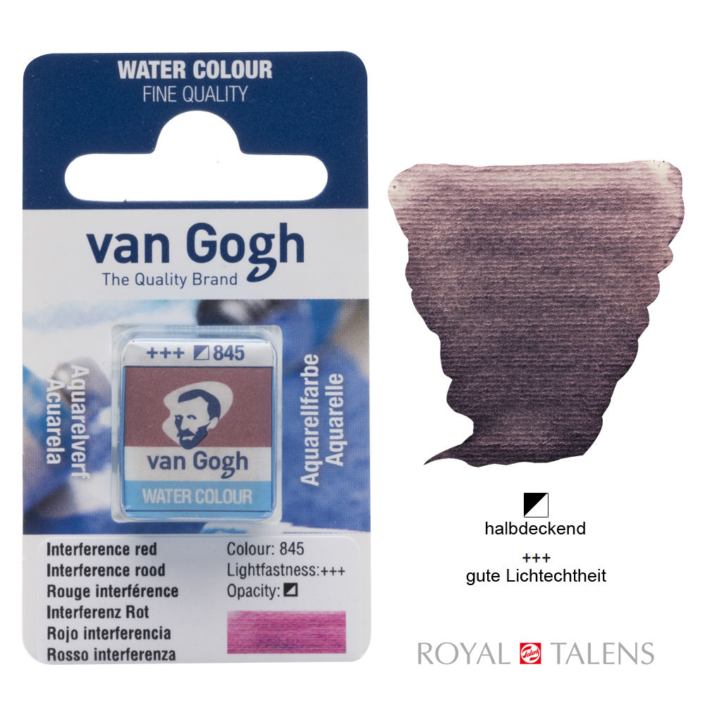 Van Gogh Aquarellfarbe 1/2 Napf Interferenz Rot