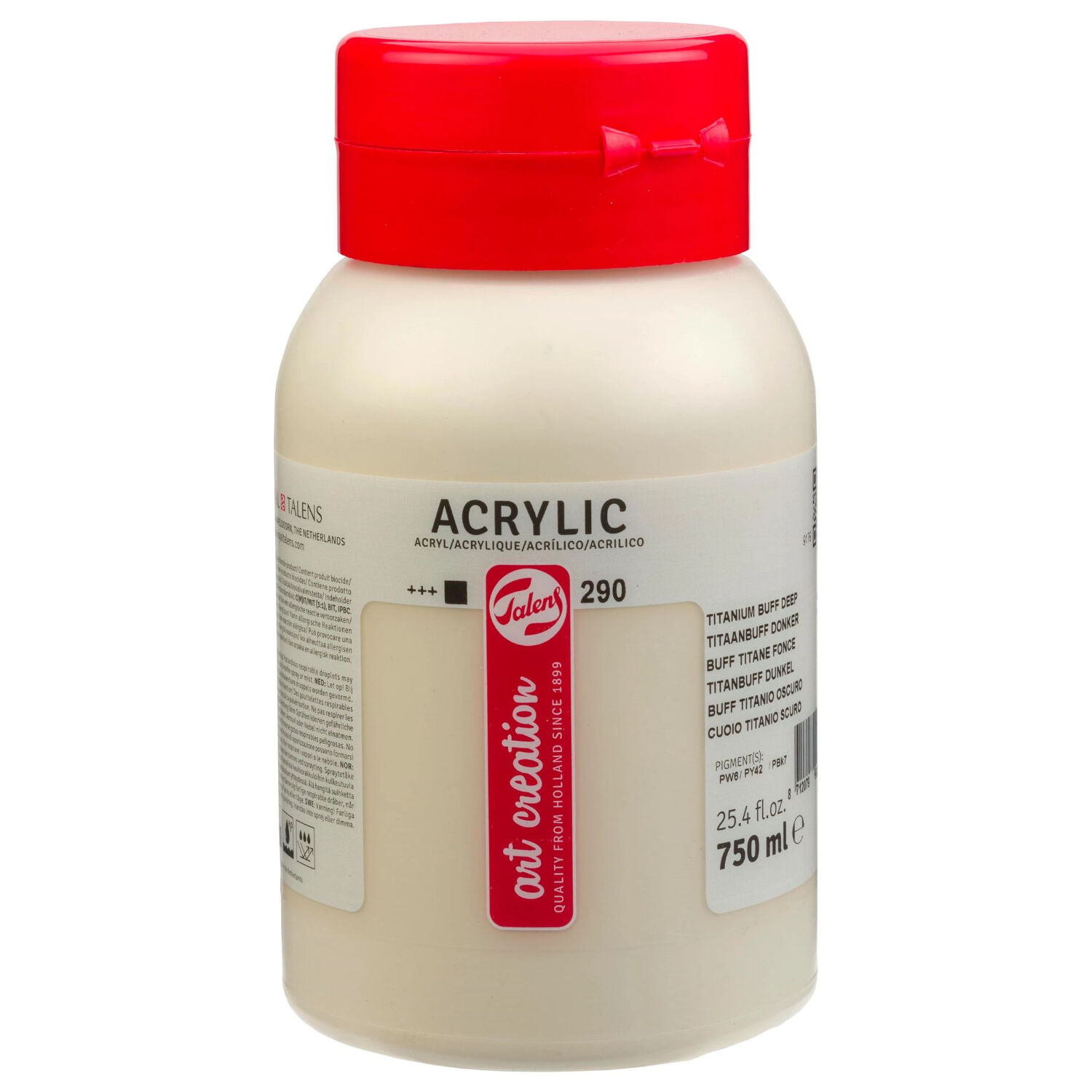 NEU ArtCreation Acrylfarbe, 750 ml, Titanbuff Dunkel