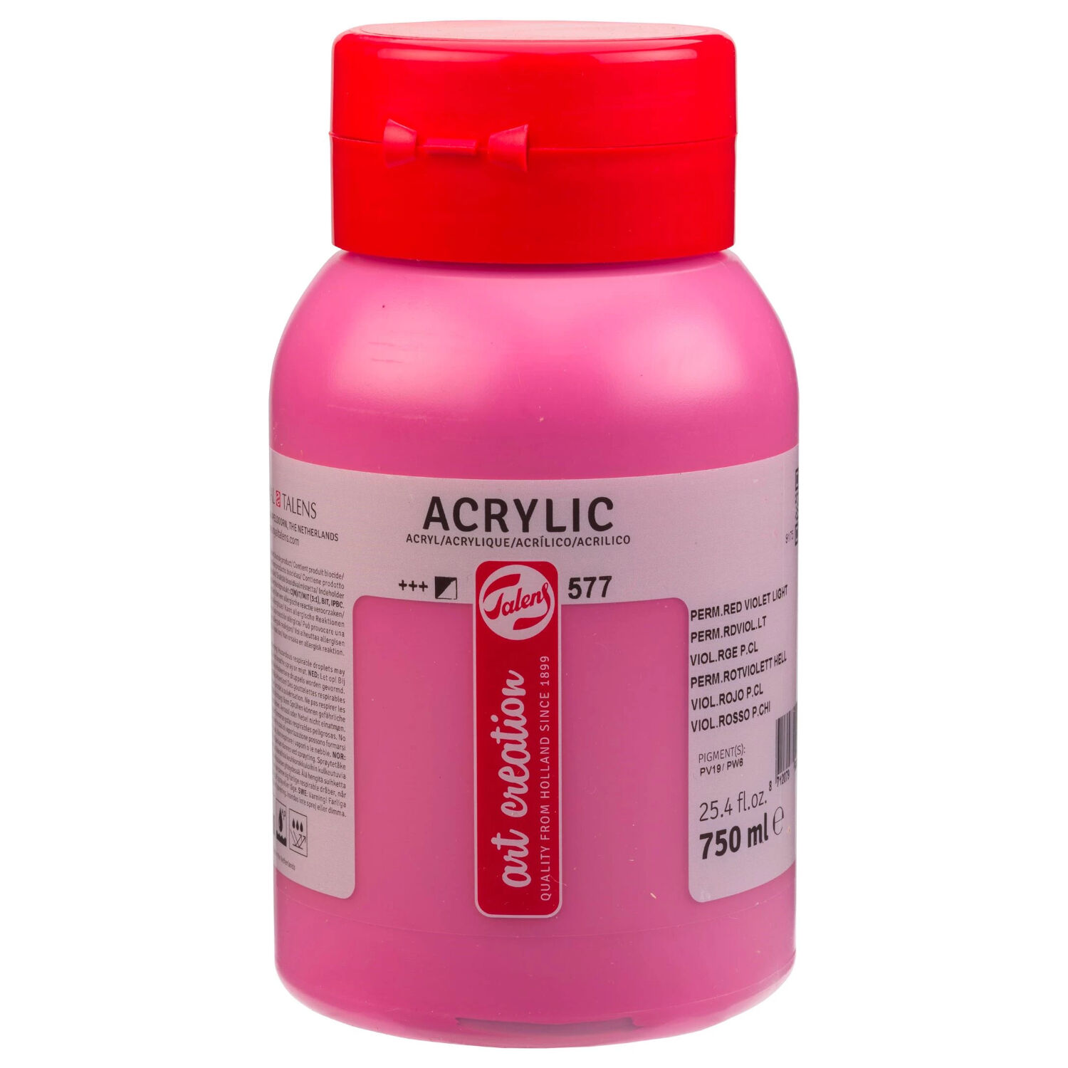 NEU ArtCreation Acrylfarbe, 750 ml, Permanentrotviolett Hell