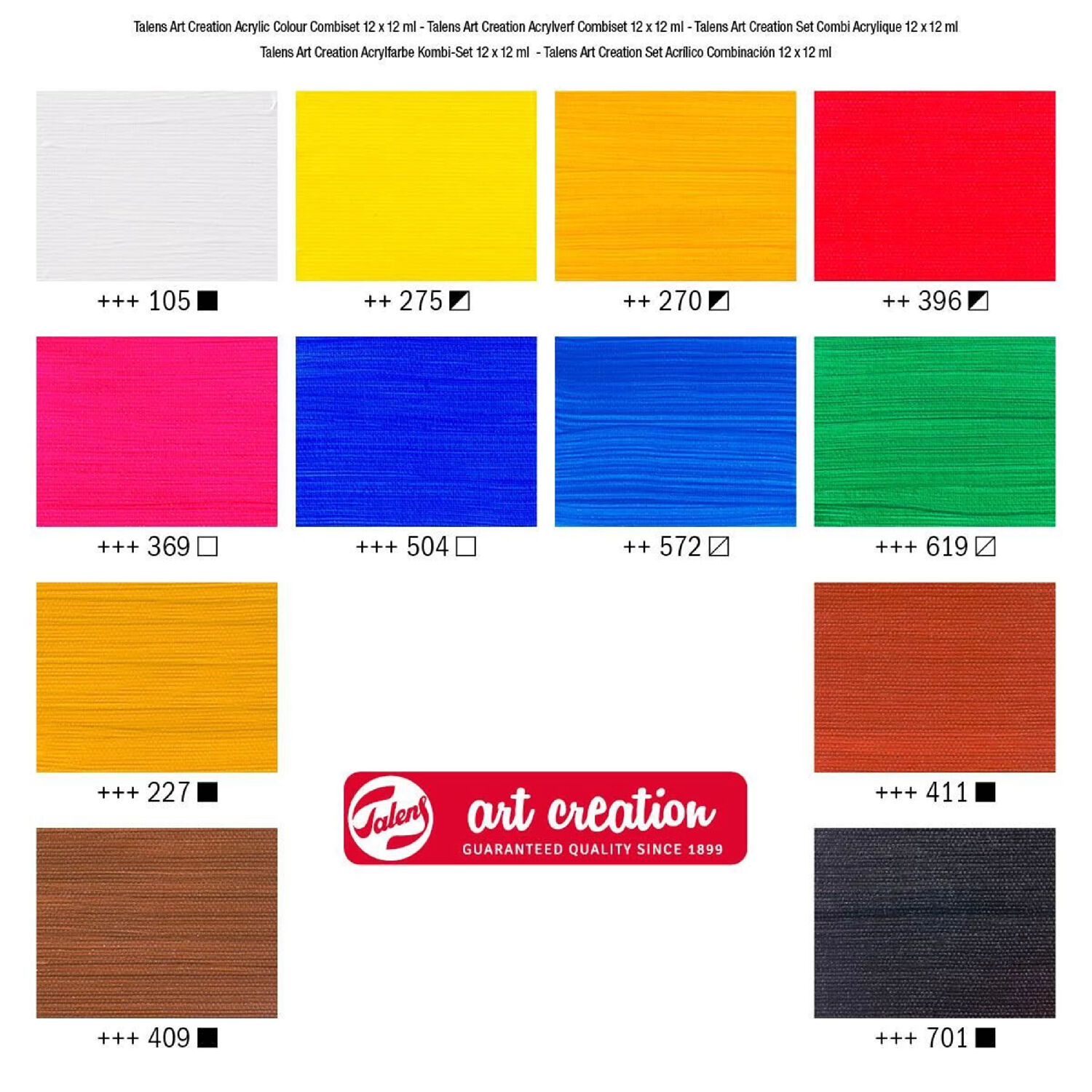 ArtCreation Acrylfarben Kombi-Set 12x 12ml Bild 4