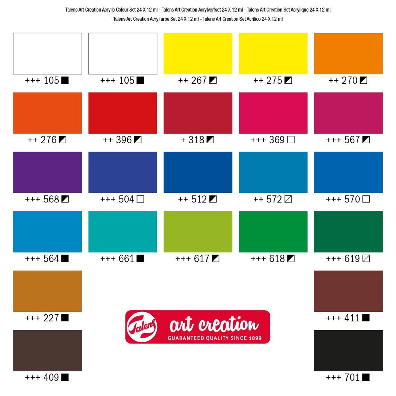 ArtCreation Expression Acrylfarbe Set 24x 12ml Bild 4