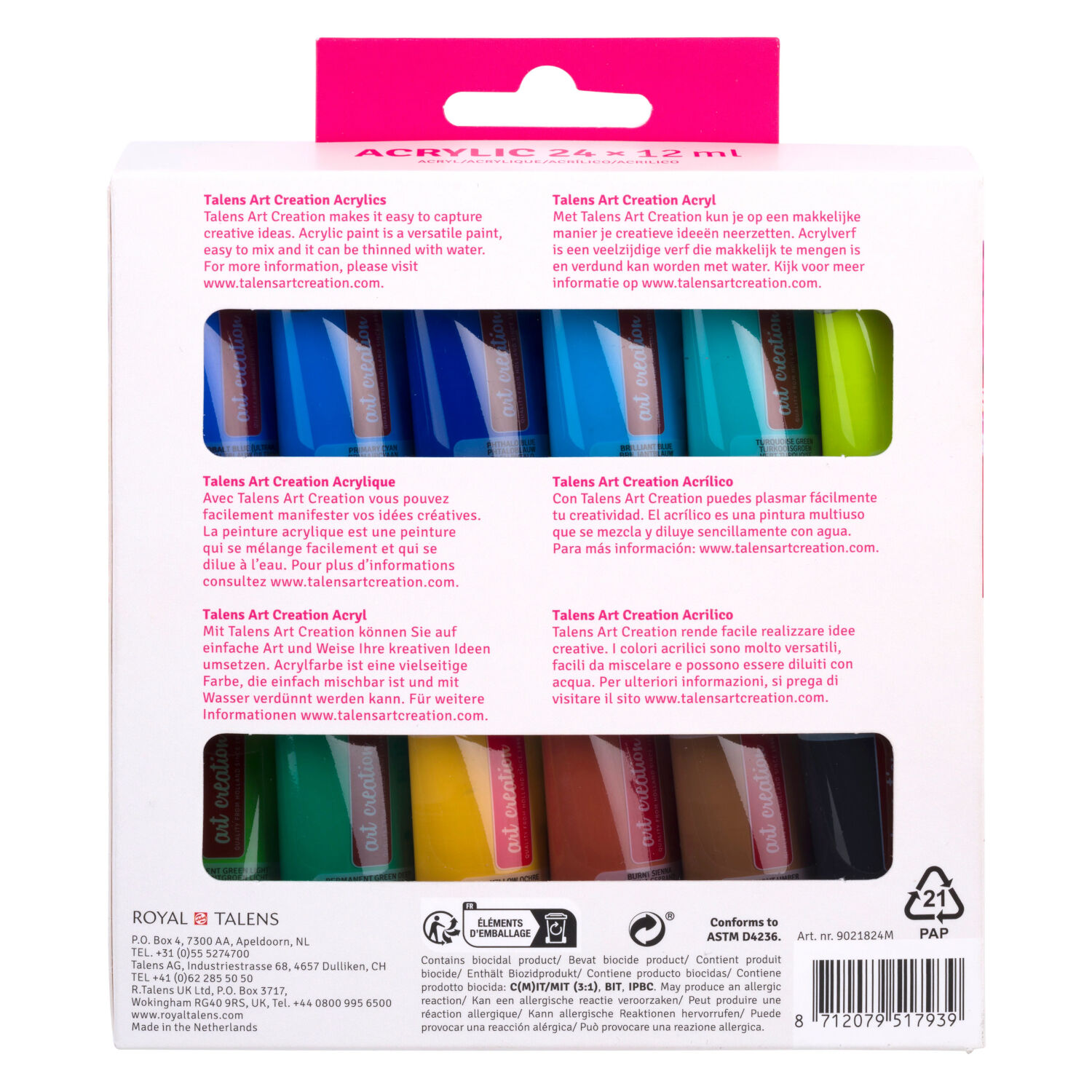 ArtCreation Expression Acrylfarbe Set 24x 12ml Bild 2