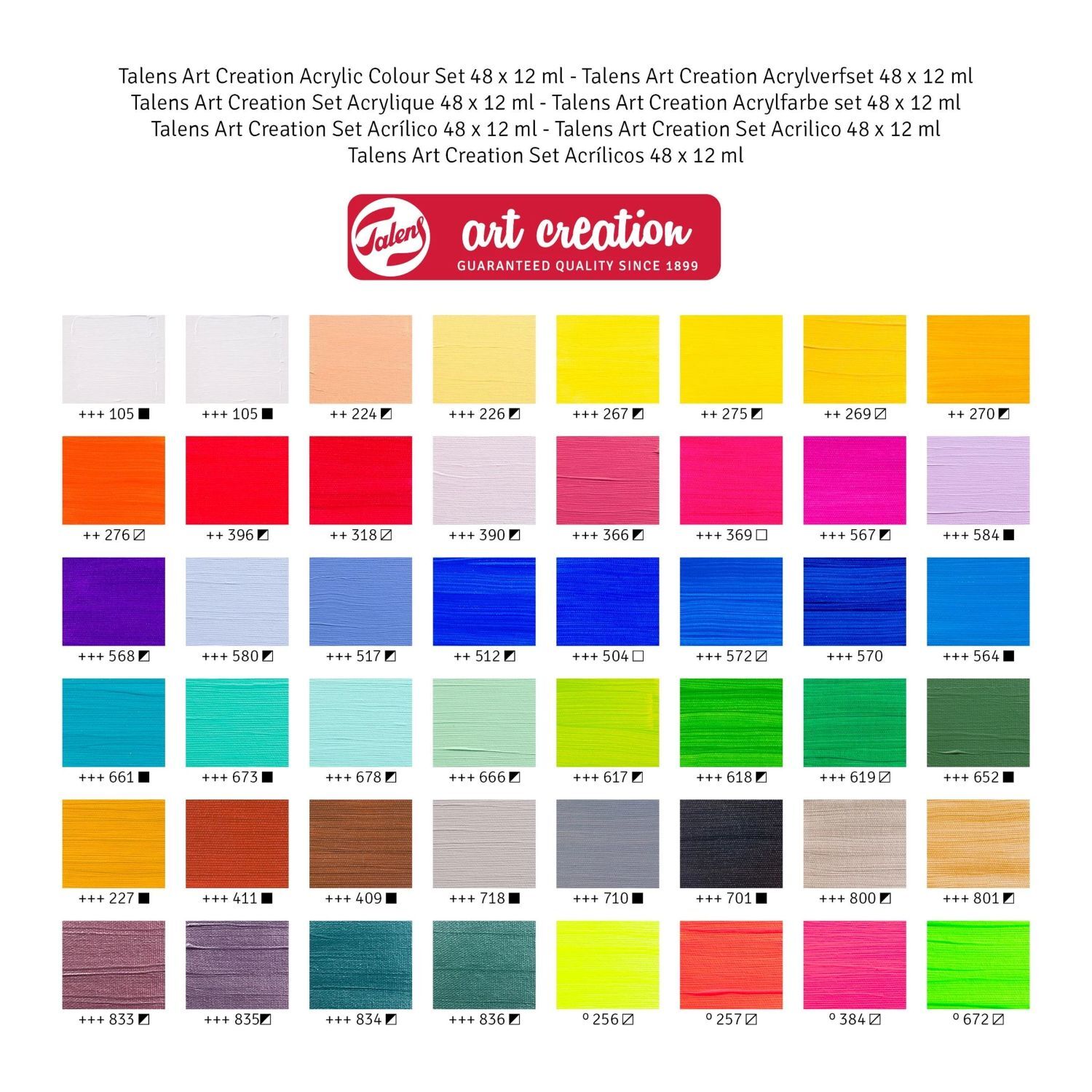 Art Creation Acrylfarben Set, 48 x 12 ml Bild 2