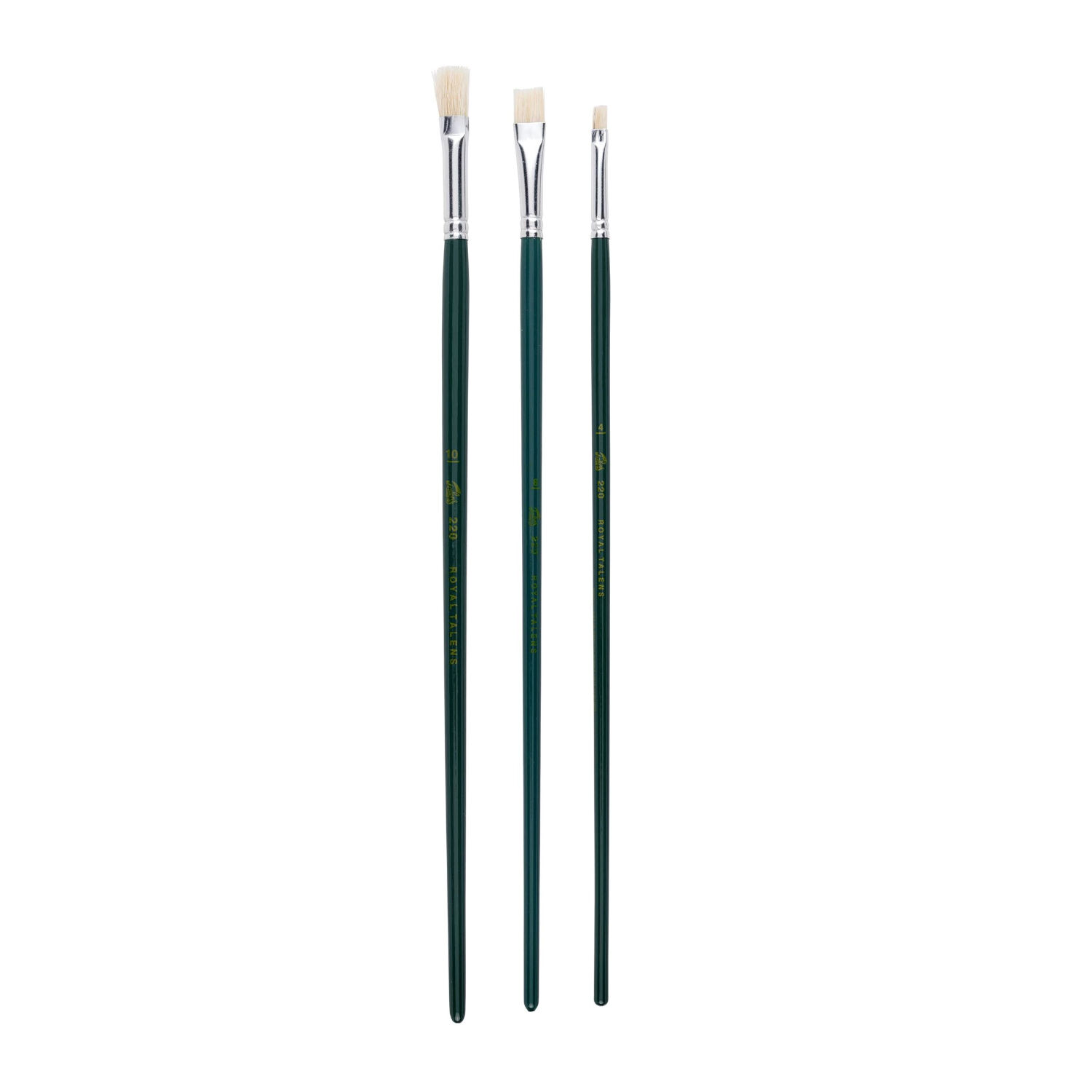 NEU l- & Acrylpinsel, Schweineborste Gussow Flach, 3er Set, 4, 8, 10