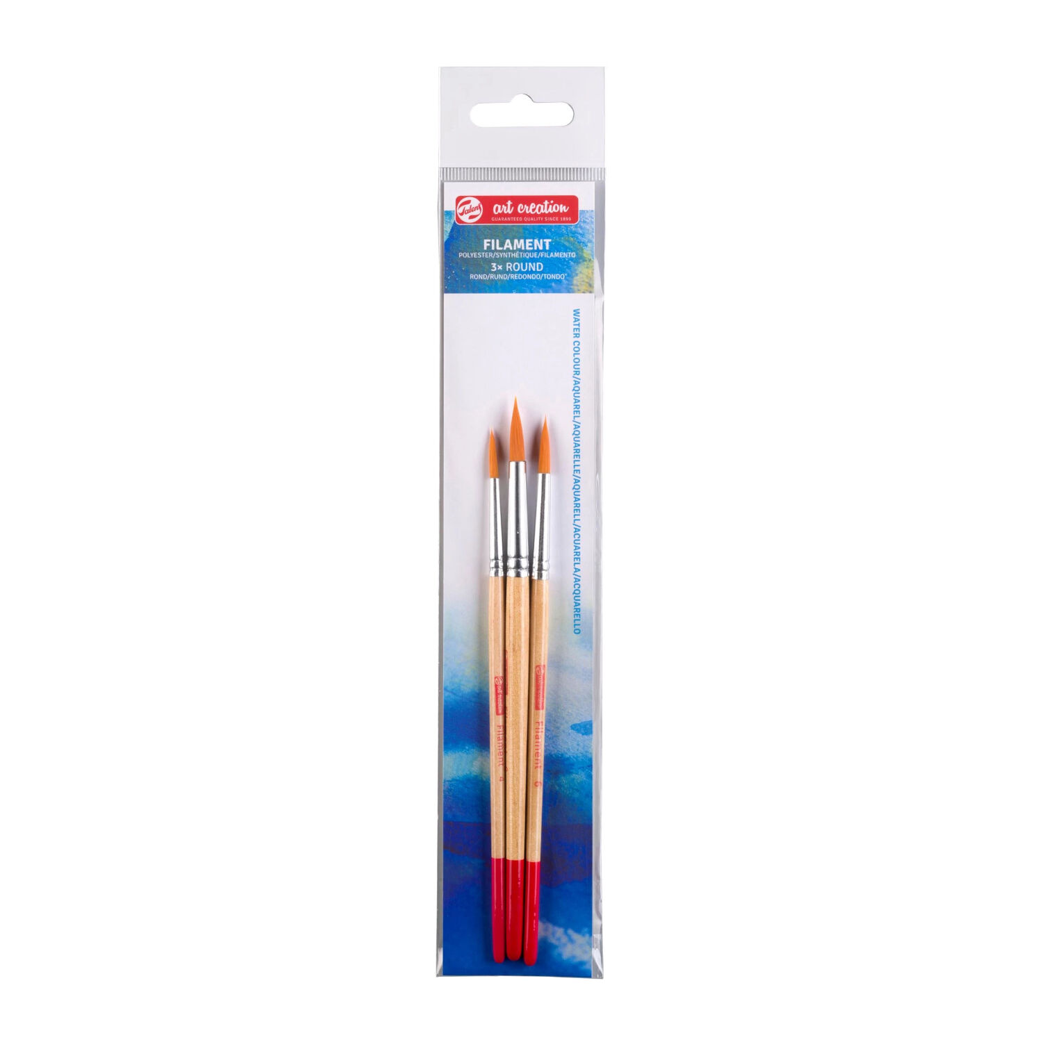NEU ArtCreation Aquarell-Pinselset, Synthetik Rund, 3er Set, 4, 6, 8 Bild 2