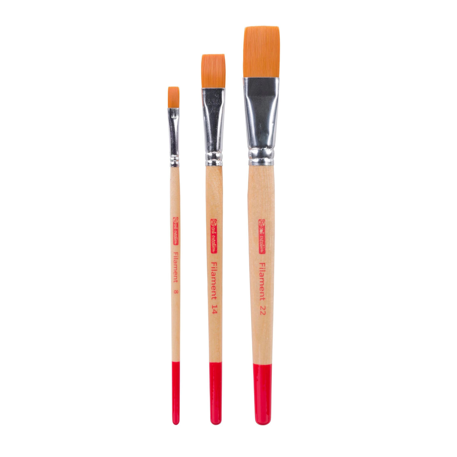 NEU ArtCreation Aquarellpinsel-Set, Synthetik Gussow Flach, 3 Pinsel sortiert