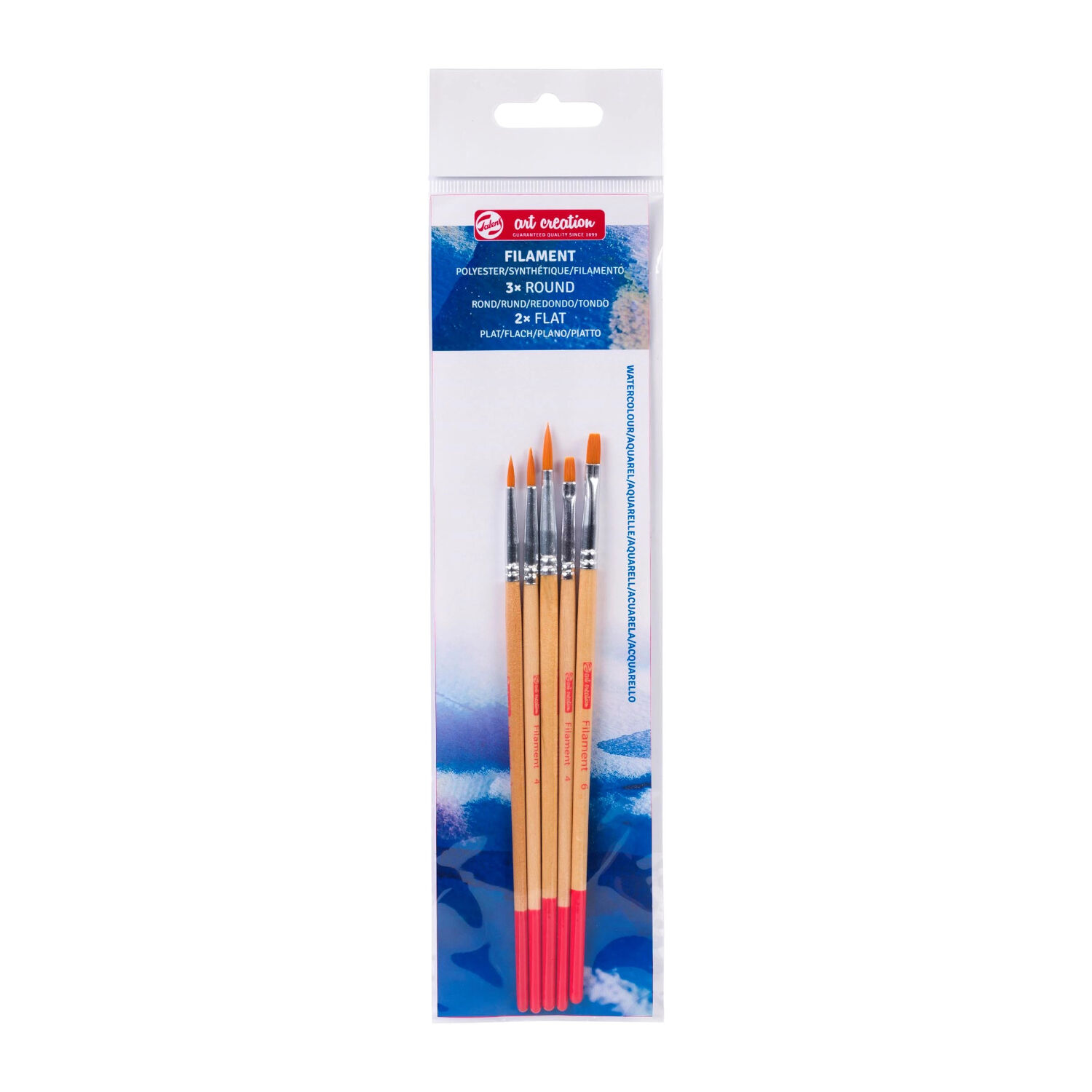 NEU ArtCreation Aquarellpinsel-Set, Synthetik, 5 Pinsel sortiert Bild 2