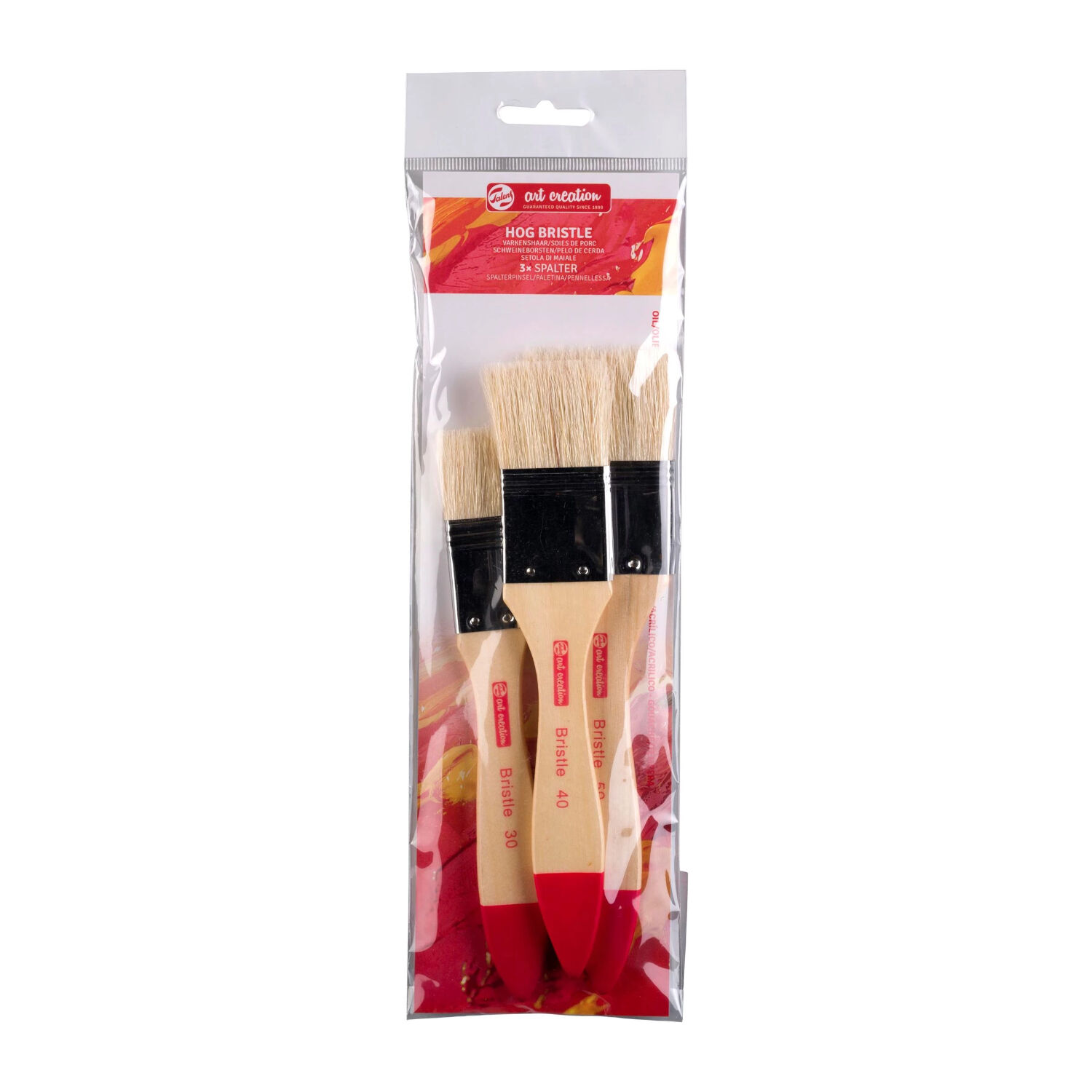 NEU ArtCreation Spalterpinsel / Firnispinsel, Schweineborste 3er Set, extra breit sortiert Bild 2