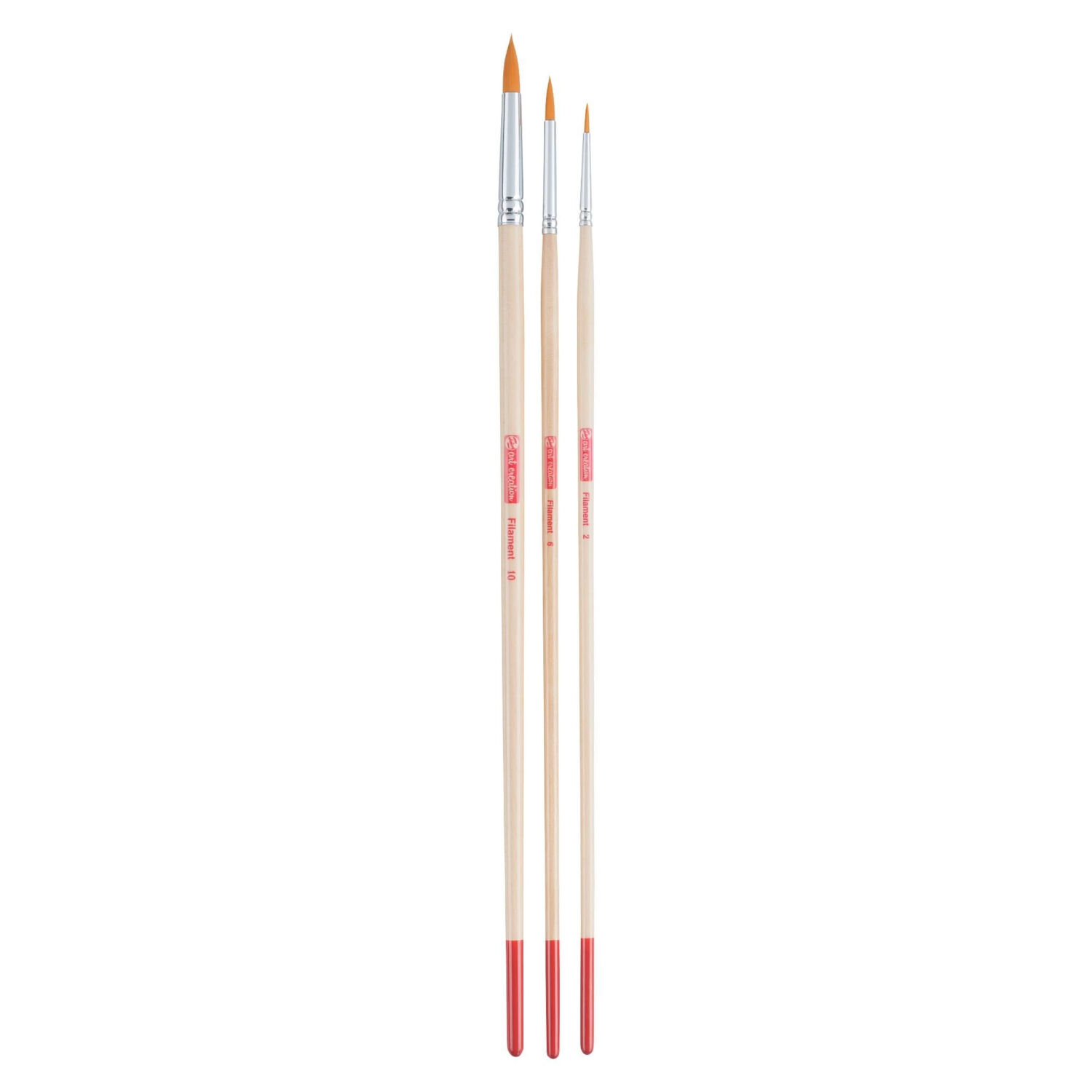 NEU ArtCreation l- & Acrylpinsel, Synthetik, langer Stiel, 3 Rundpinsel, 2, 6, 10