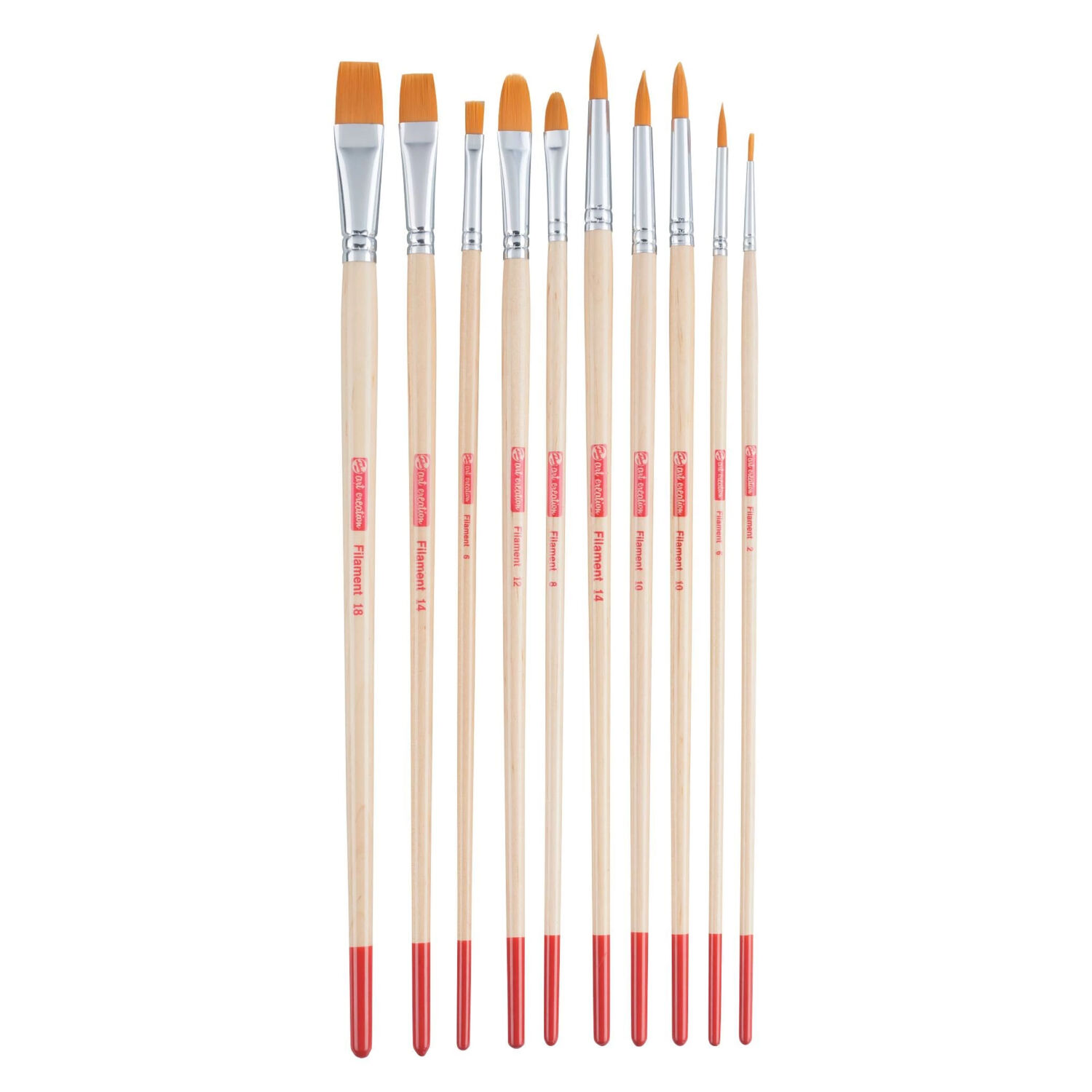 NEU ArtCreation l- & Acrylpinsel, Synthetik, langer Stiel, 10 Pinsel sortiert
