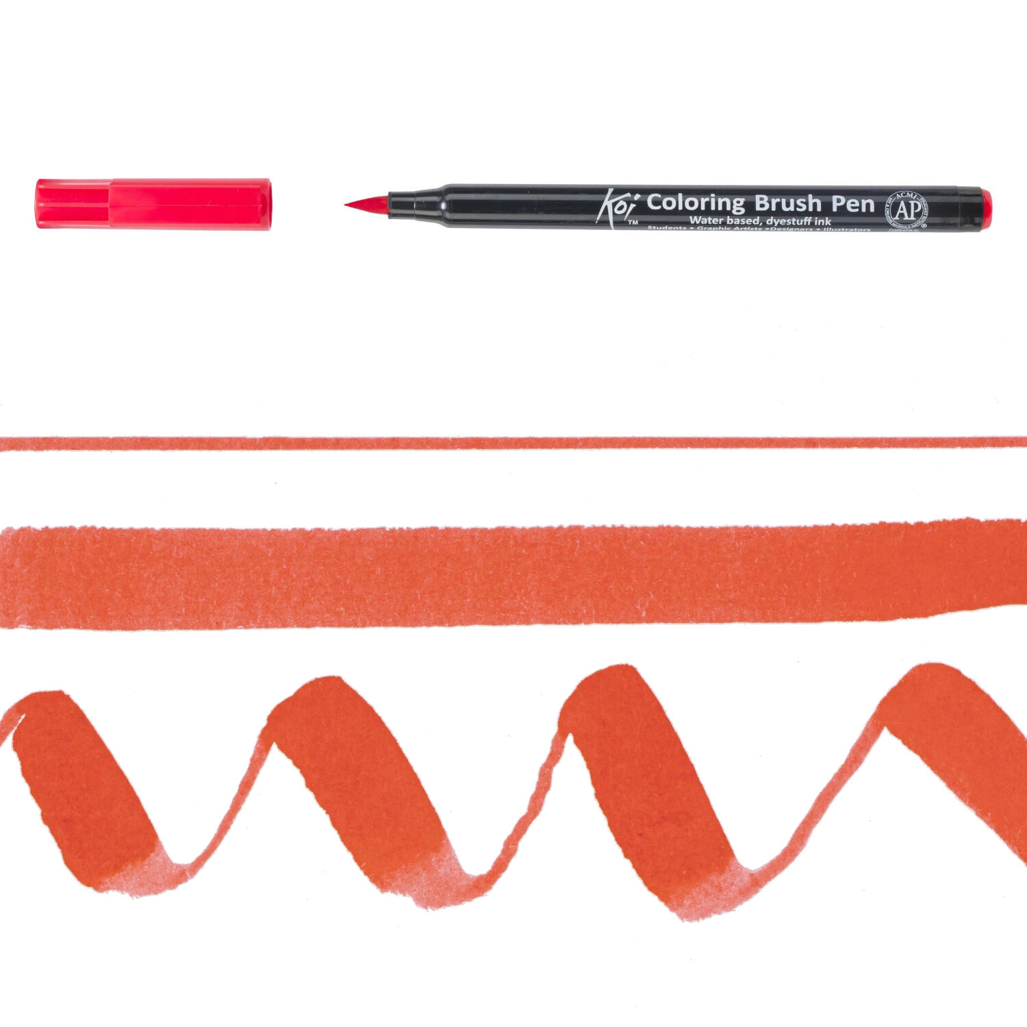 SALE Koi Coloring Brush Pen, Persischrot