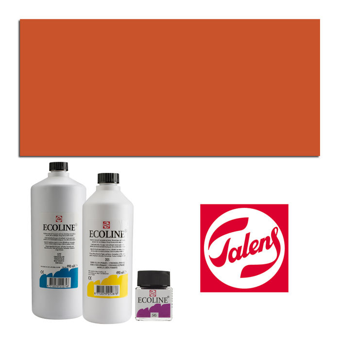 SALE Talens Ecoline, 990 ml Flasche, Siena gebrannt