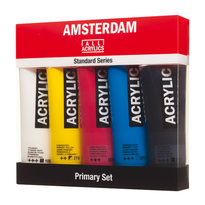 Amsterdam Acrylic Primärfarben-Set, 5 x 120 ml