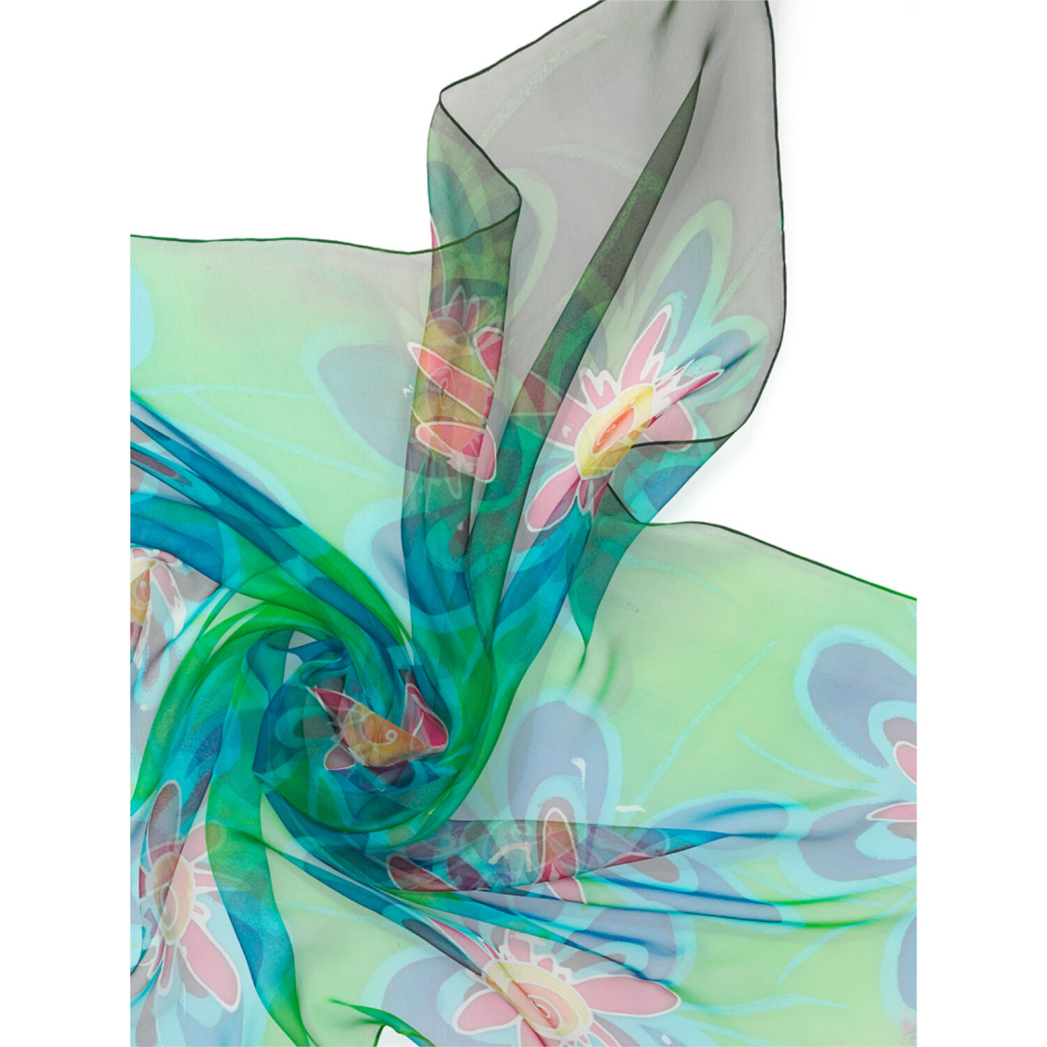 Seiden-Tuch, ca. 90x90 cm, Chiffon 3,5 Bild 3