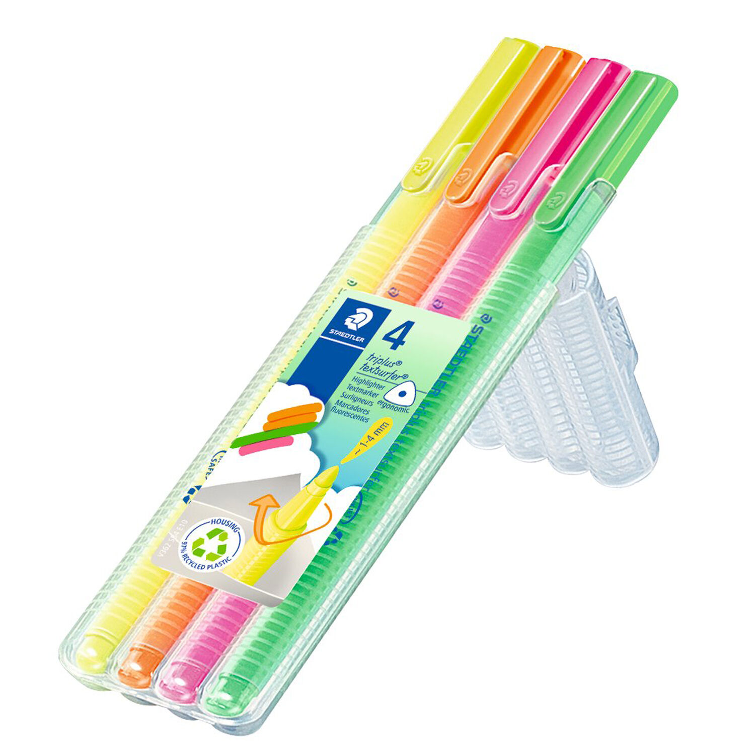 Staedtler Textmarker, triplus textsurfer 1-4mm, 4er Box