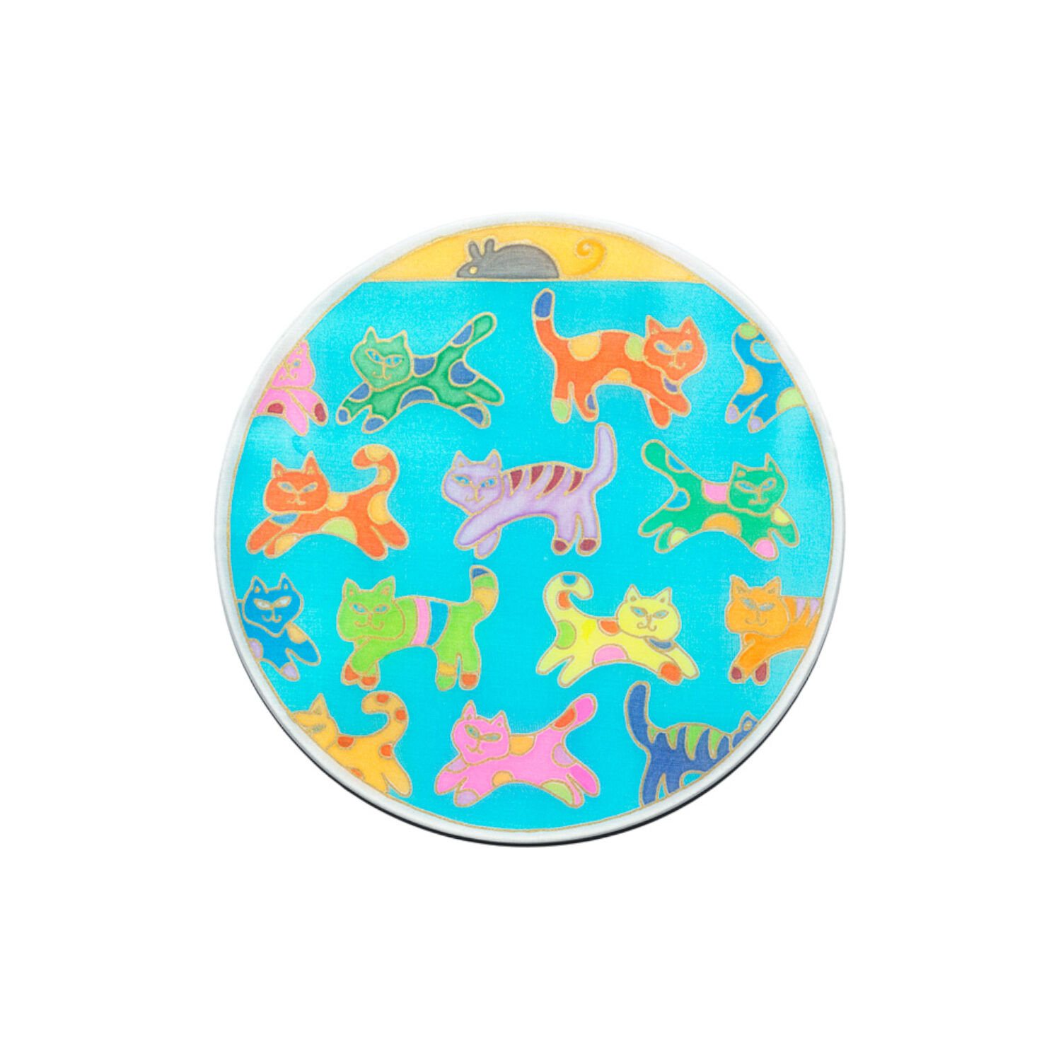 Fensterbild, wei�, Pong� 08, 20 cm Rund Bild 4