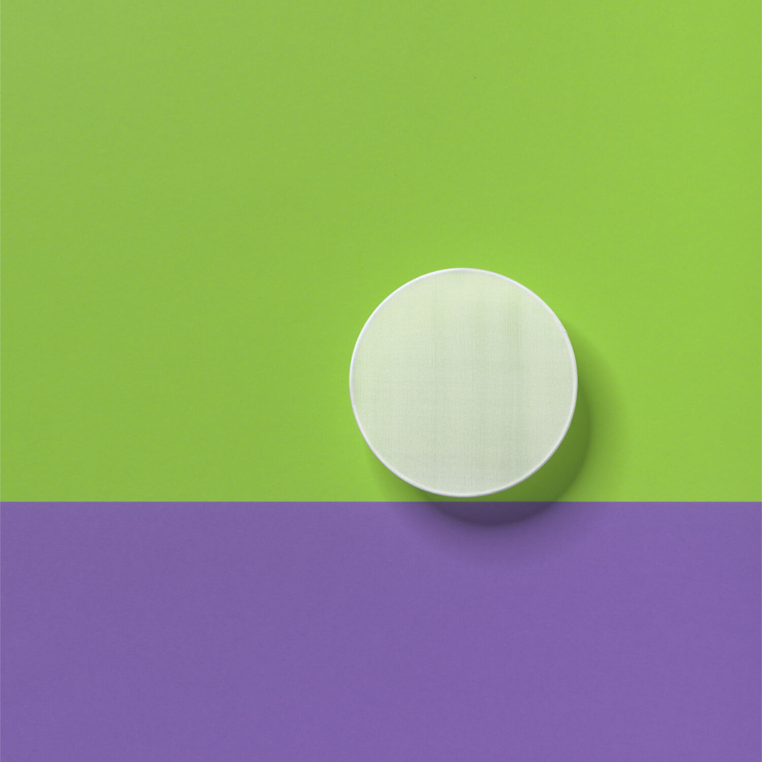 Fensterbild, wei�, Pong� 08, 15 cm Rund Bild 2