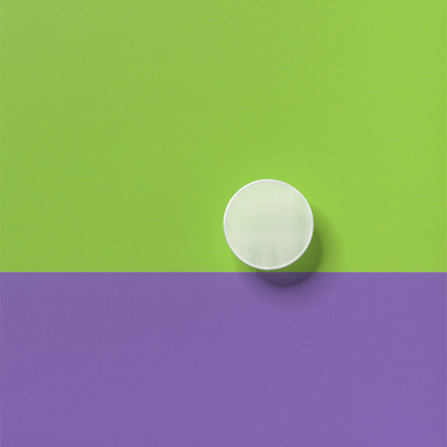 Fensterbild, wei�, Pong� 08, 10 cm Rund Bild 2