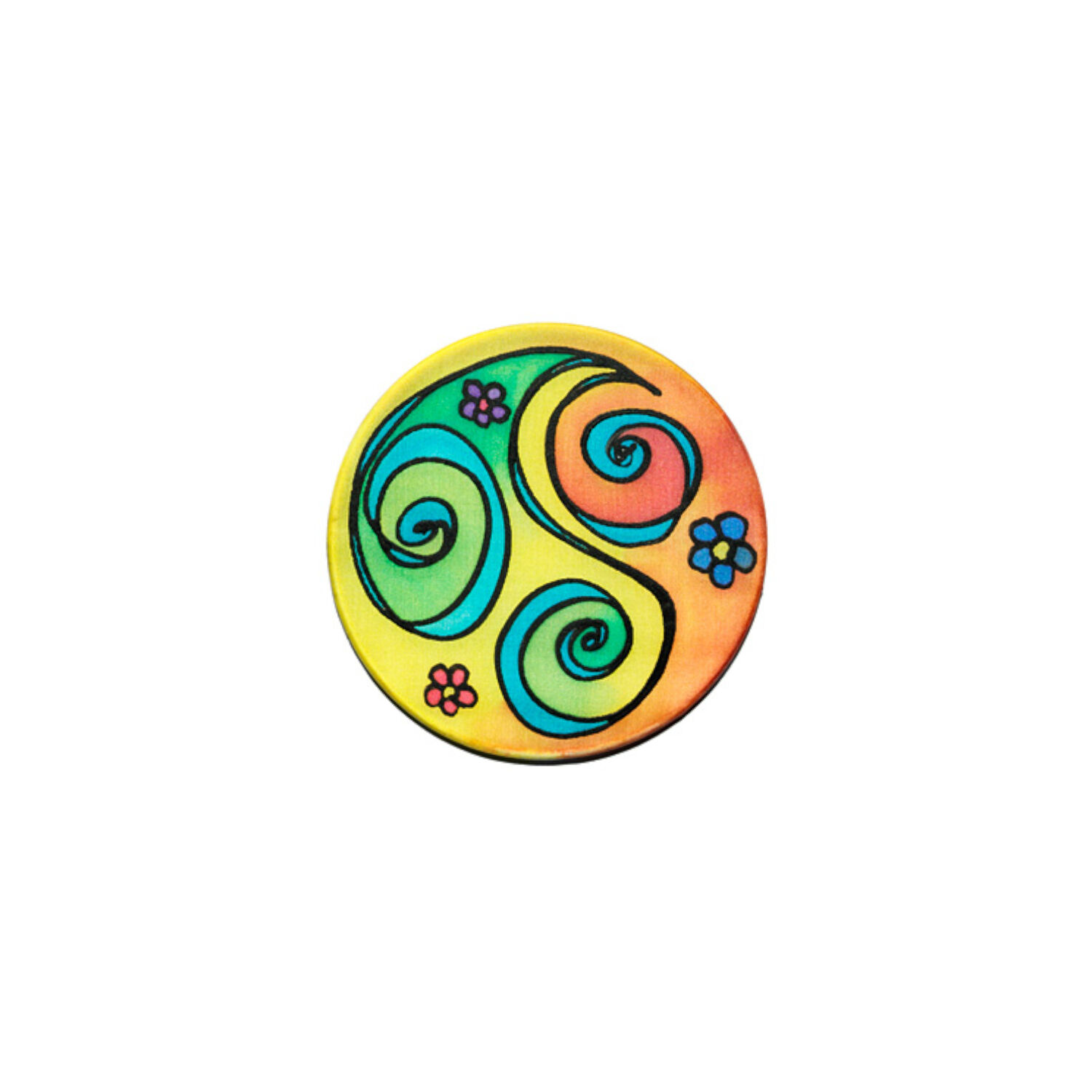 Fensterbild, wei�, Pong� 08, 10 cm Rund Bild 4