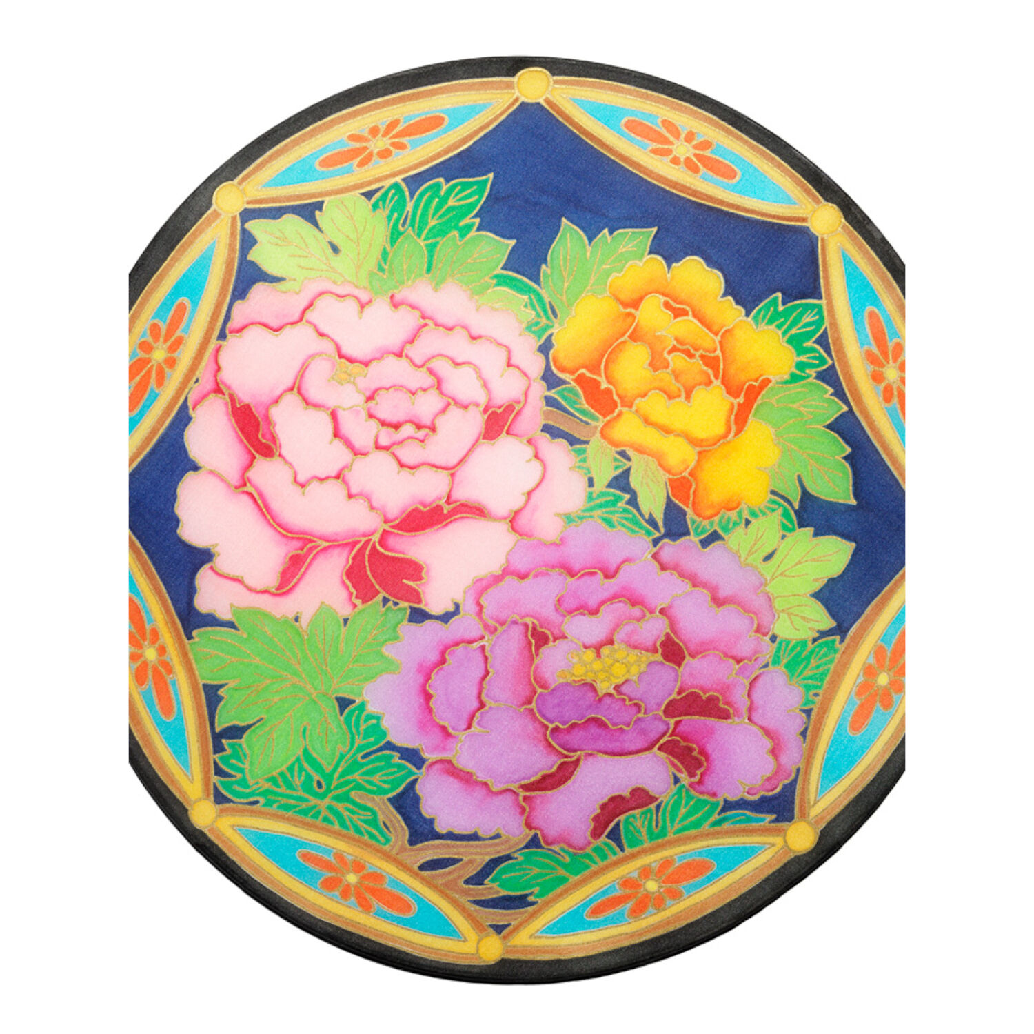 Fensterbild, wei�, Pong� 08, 30 cm Rund Bild 4